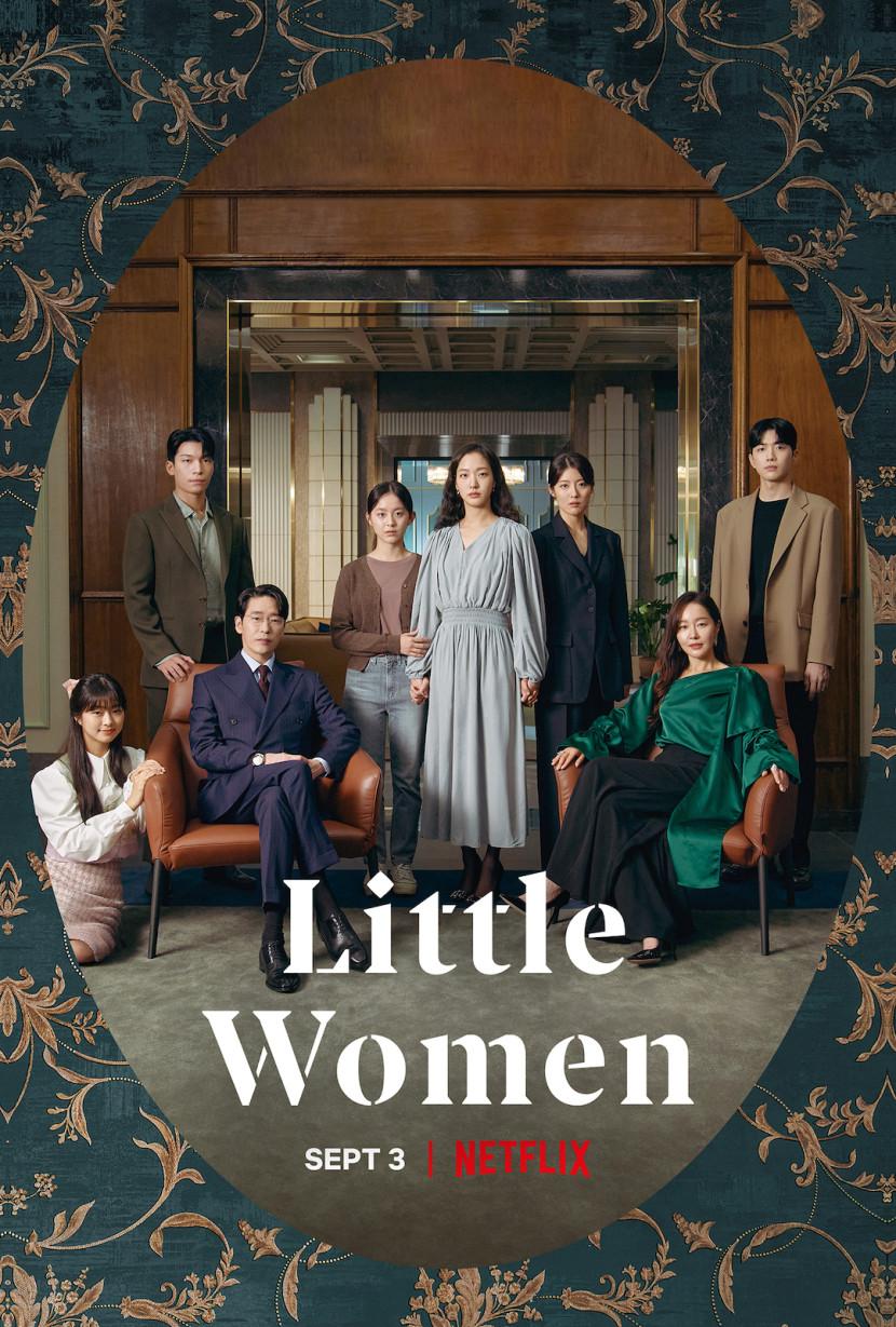 Poster chính thức của phim Phim Tâm Lý, Phim Bí Ẩn "Ba chị em" (Little Women - 2022), với sự tham gia của diễn viên Kim Go-eun và Nam Ji-hyun.