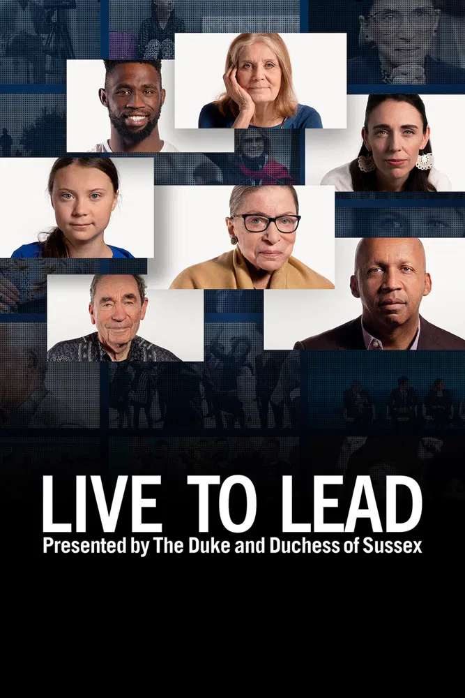 Poster chính thức của phim Phim Tài Liệu "Live to Lead" (Live to Lead - 2022), với sự tham gia của diễn viên Ruth Bader Ginsburg và Greta Thunberg.