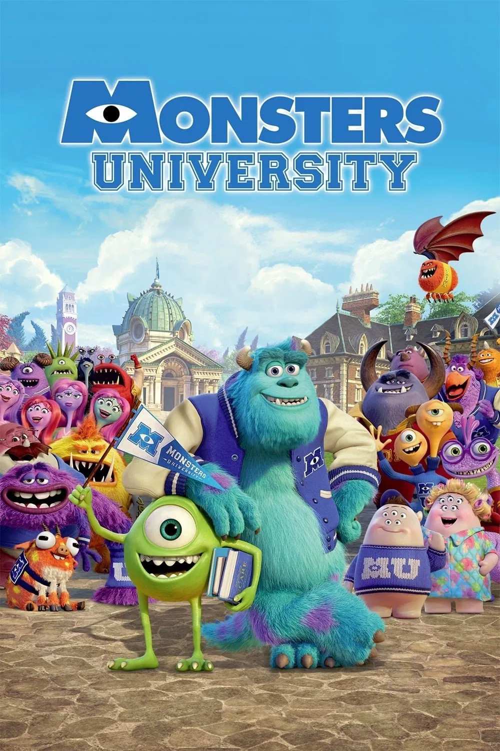 Poster chính thức của phim Phim Hoạt Hình, Phim Gia Đình "Lò Đào Tạo Quái Vật" (Monsters University - 2013), với sự tham gia của diễn viên Billy Crystal và John Goodman.
