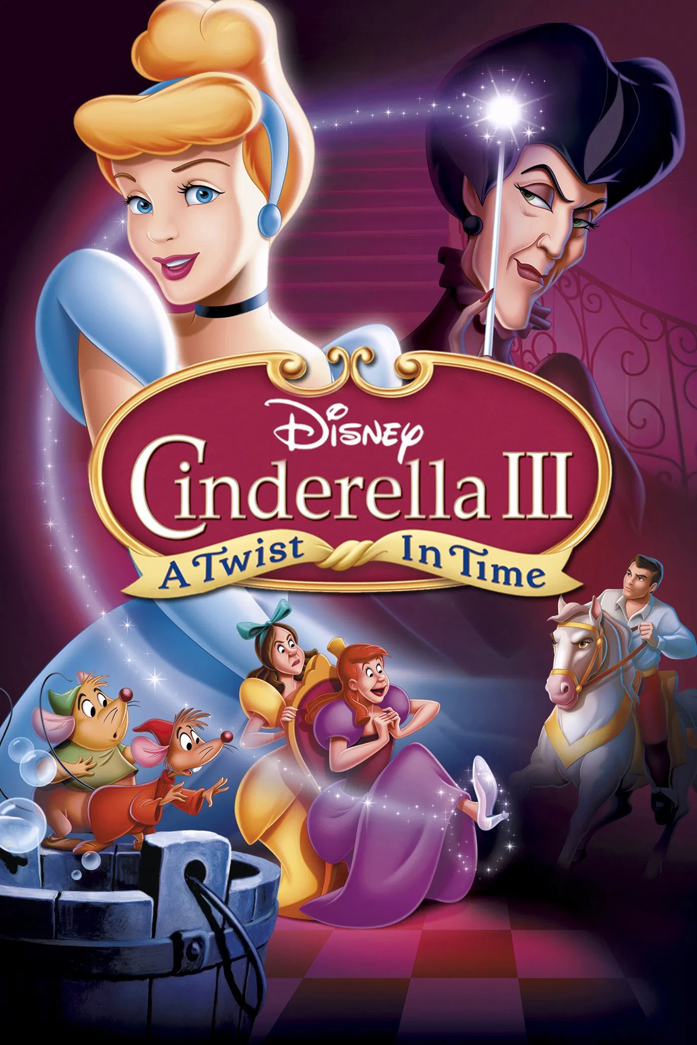 Poster chính thức của phim Phim Hoạt Hình, Phim Tình Cảm "Lọ Lem III: Quay Ngược Thời Gian" (Cinderella III: A Twist in Time - 2007), với sự tham gia của diễn viên Jennifer Hale và Christopher Daniel Barnes.