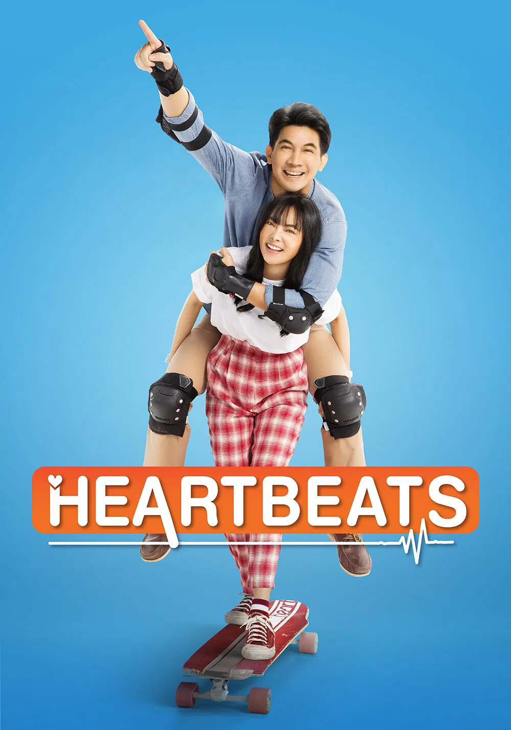 Poster chính thức của phim Phim Tình Cảm, Phim Hài "Loạn Nhịp" (Heartbeats - 2019), với sự tham gia của diễn viên Theeradej Wongpuapan và Manasaporn Chanchalerm.
