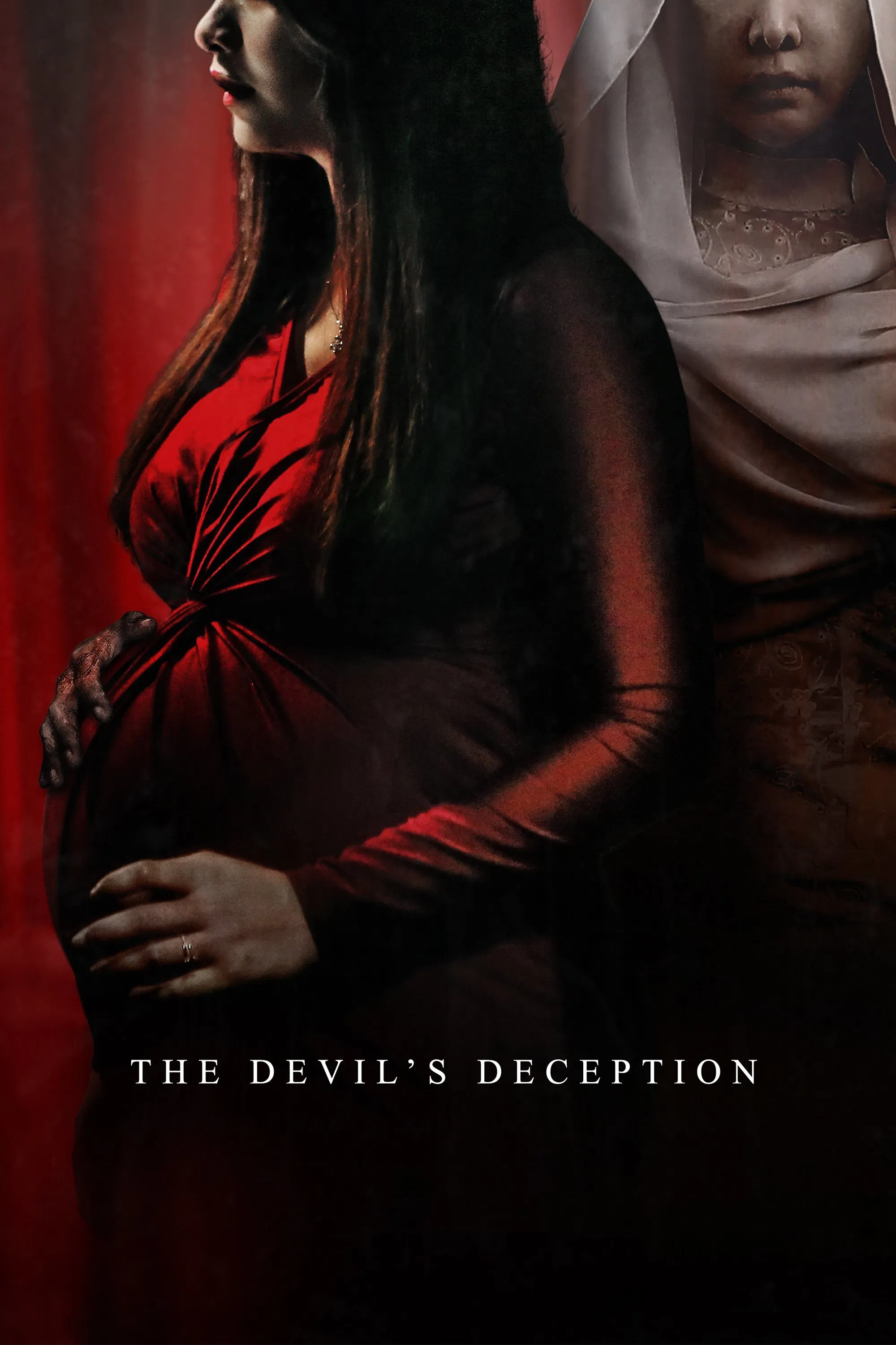 Poster chính thức của phim Phim Kinh Dị, Phim Bí Ẩn "Lời Lừa Dối Của Quỷ Dữ" (The Devil's Deception - 2022), với sự tham gia của diễn viên Nasha Aziz và Zul Ariffin.