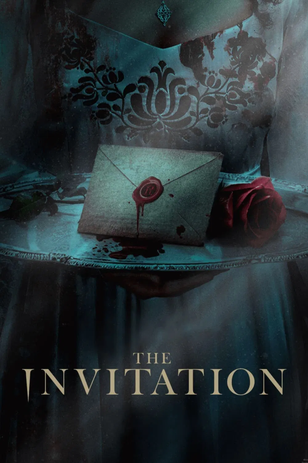 Poster chính thức của phim Phim Kinh Dị, Phim Giật Gân "Lời Mời Đến Địa Ngục" (The Invitation - 2022), với sự tham gia của diễn viên Nathalie Emmanuel và Thomas Doherty.