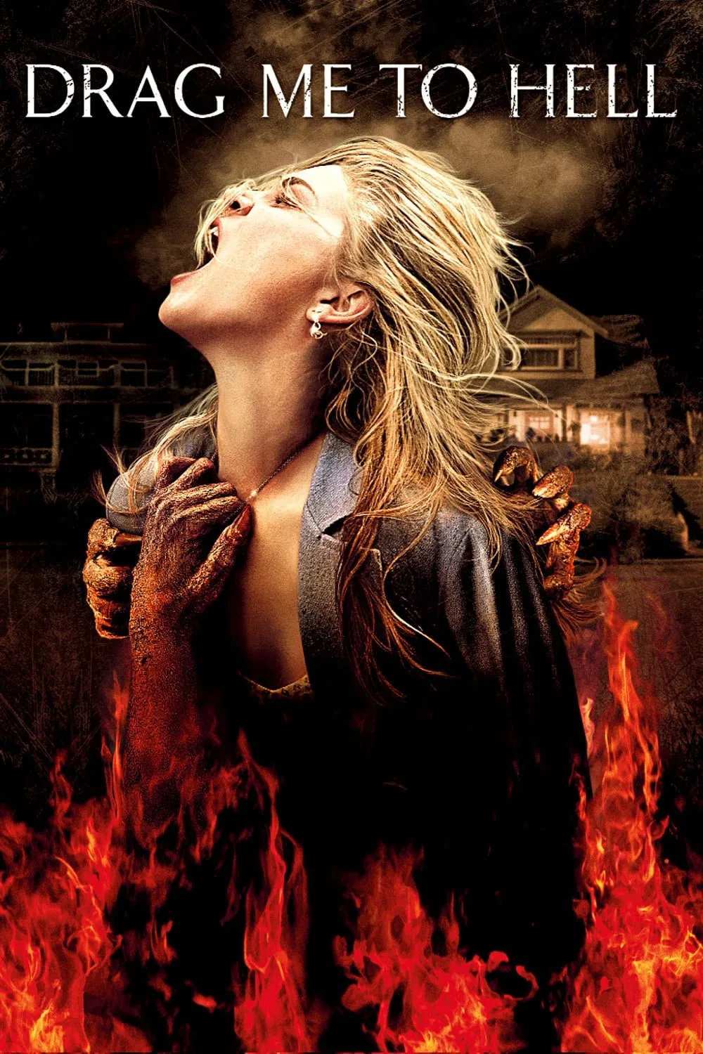 Poster chính thức của phim Phim Kinh Dị, Phim Giật Gân "Lời Nguyền Ác Quỷ" (Drag Me to Hell - 2009), với sự tham gia của diễn viên Alison Lohman và Justin Long.