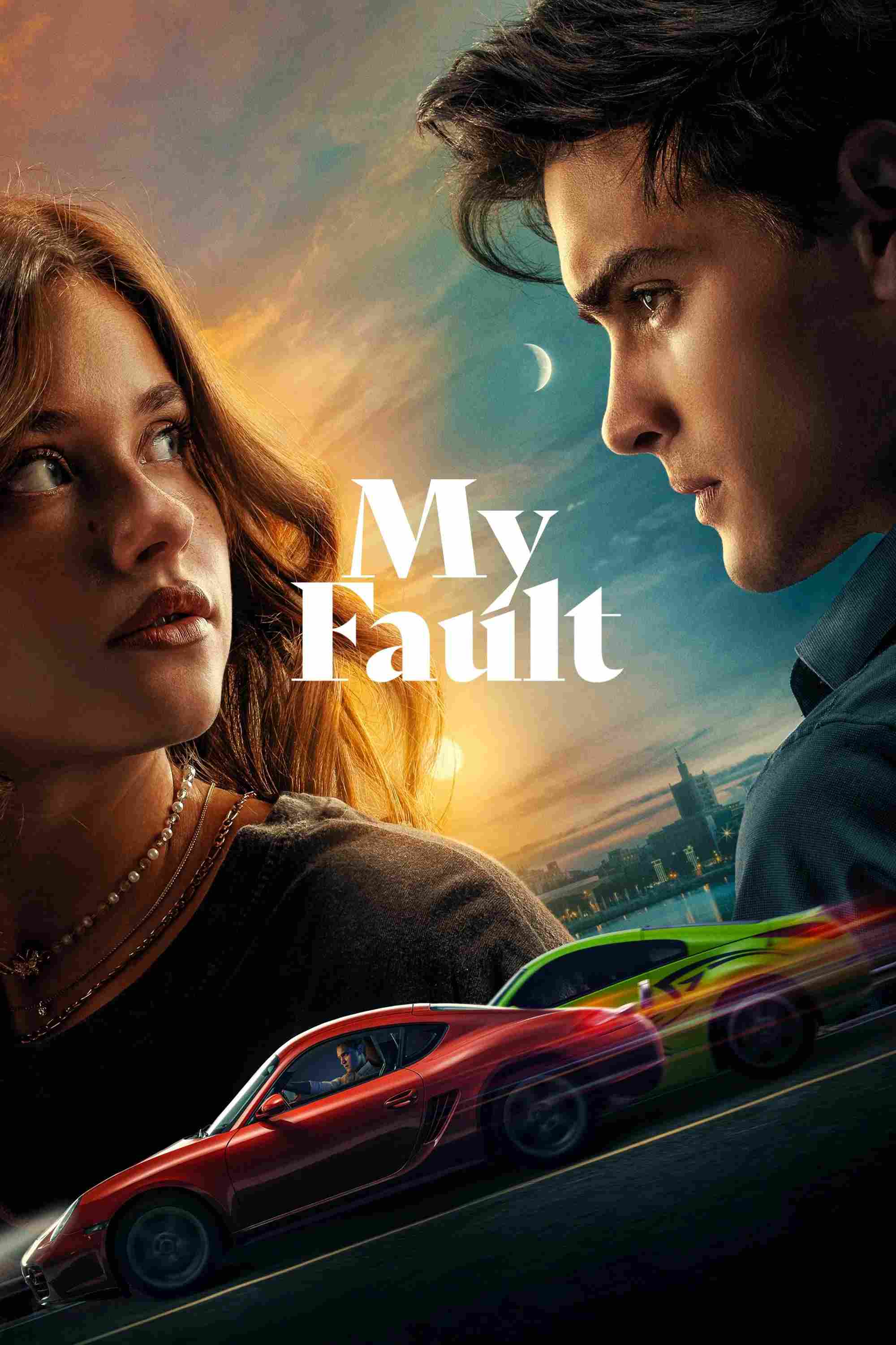 Poster chính thức của phim Phim Tâm Lý, Phim Tình Cảm "Lỗi Tại Tôi" (My Fault - 2023), với sự tham gia của diễn viên Nicole Wallace và Gabriel Guevara.