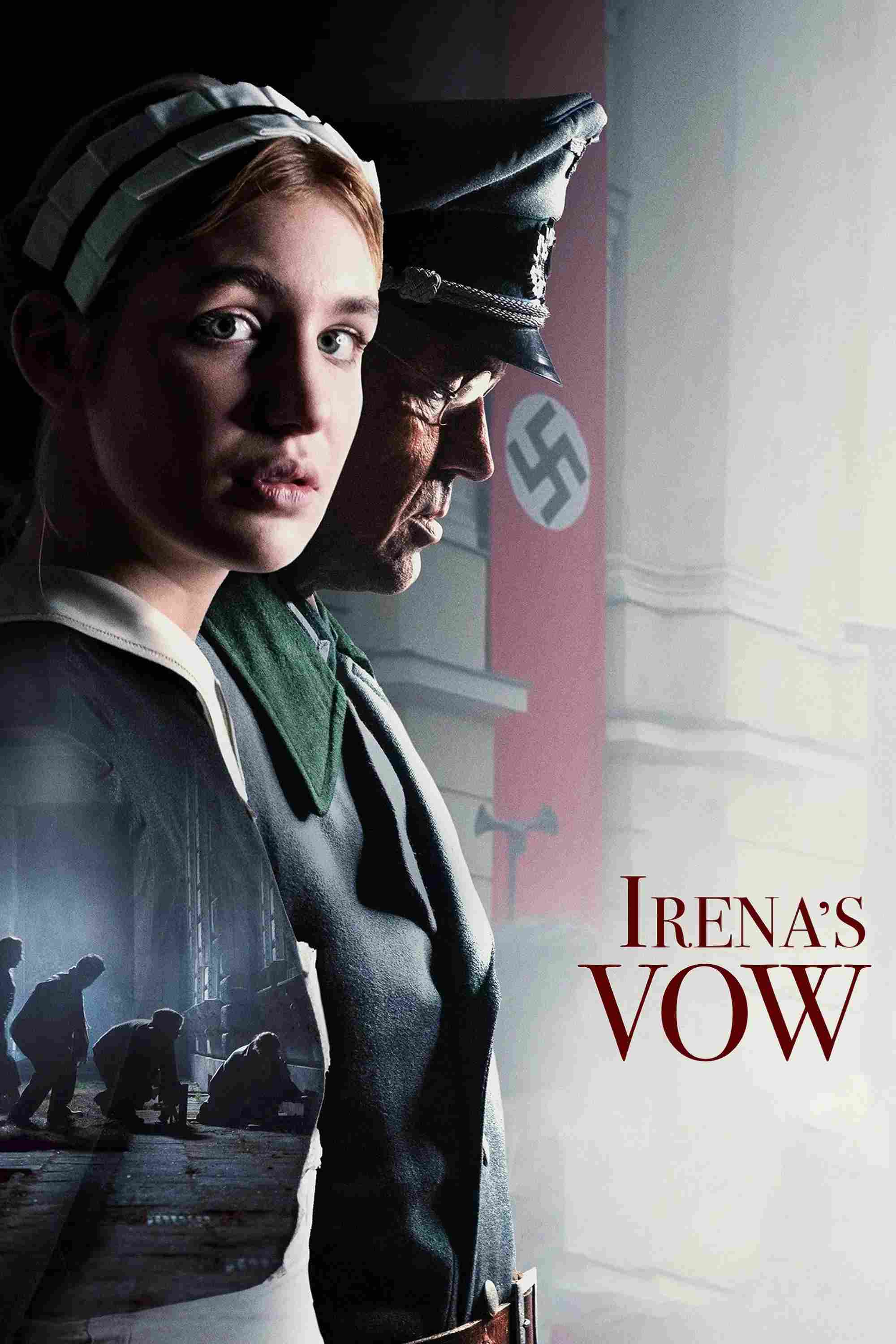 Poster chính thức của phim Phim Chiến Tranh, Phim Tâm Lý "Lời thề của Irena" (Irena's Vow - 2024), với sự tham gia của diễn viên Sophie Nélisse và Dougray Scott.