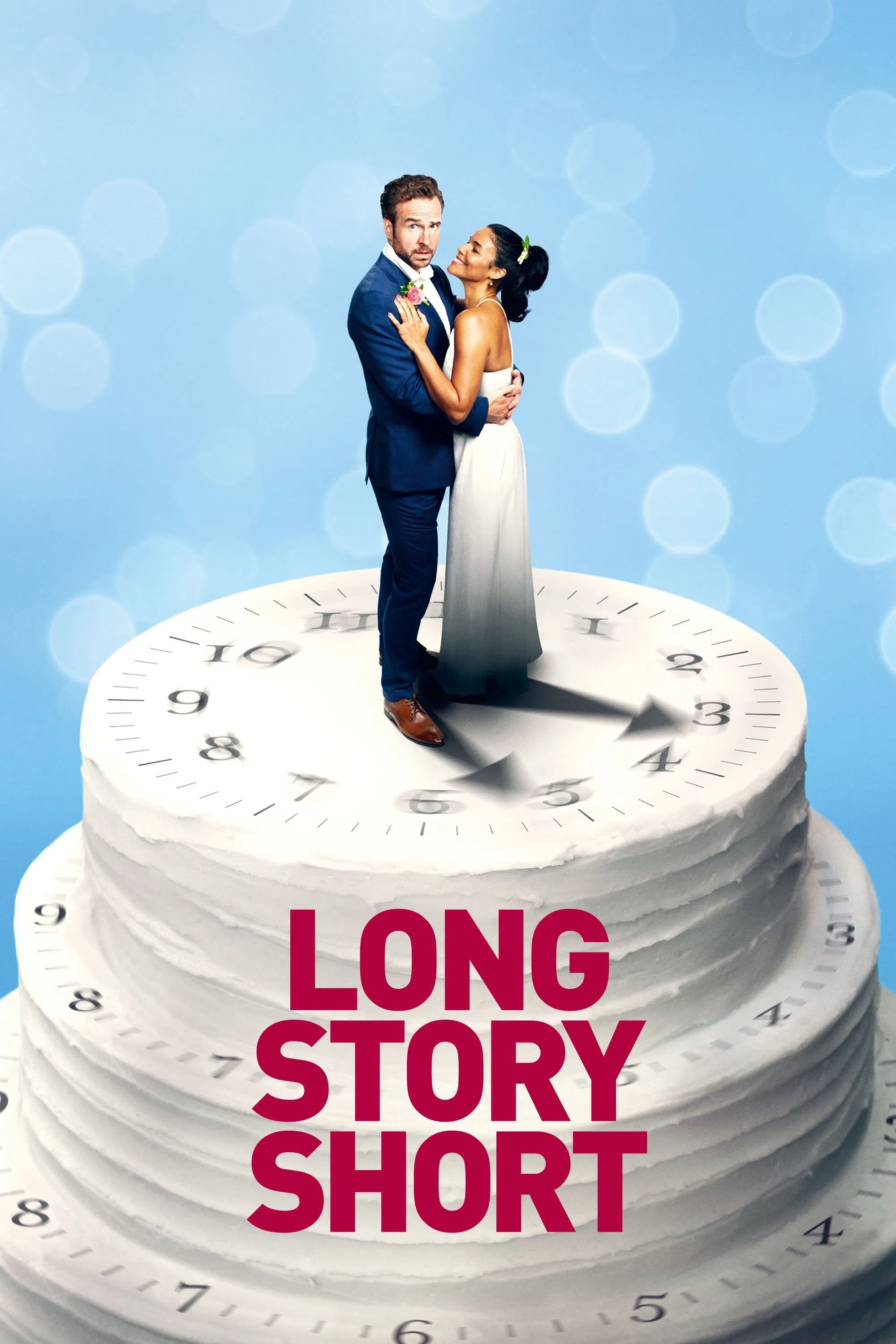 Poster chính thức của phim Phim Tình Cảm, Phim Hài "Long Story Short" (Long Story Short - 2021), với sự tham gia của diễn viên Rafe Spall và Zahra Newman.