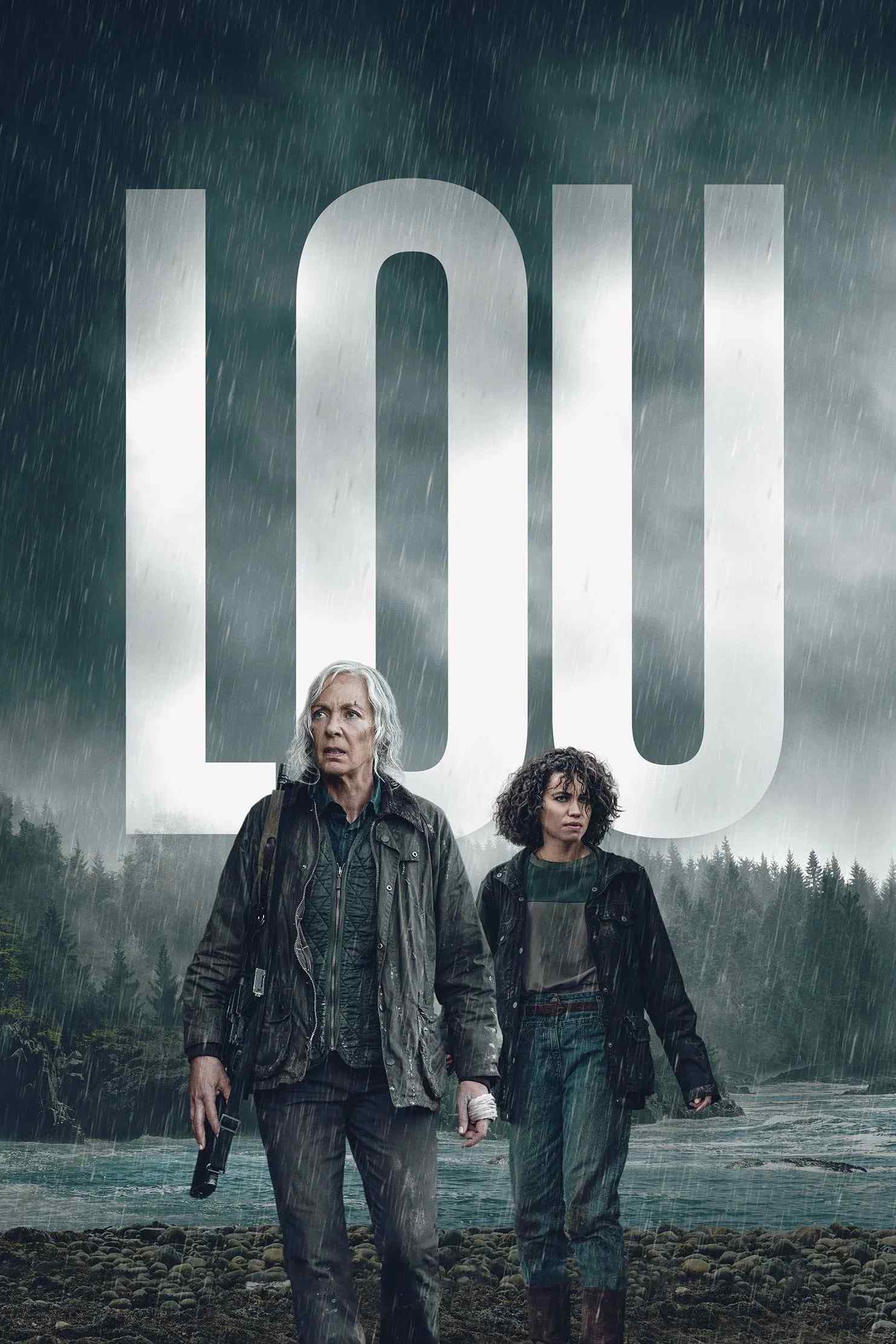Poster chính thức của phim Phim Hành Động, Phim Giật Gân "Lou" (Lou - 2022), với sự tham gia của diễn viên Allison Janney và Jurnee Smollett.