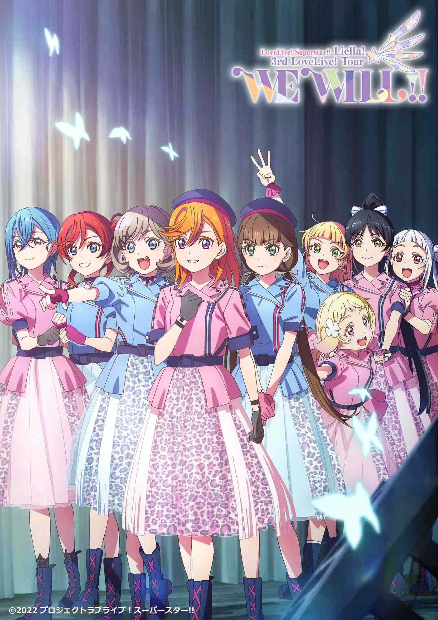 Poster chính thức của phim Phim Ca Nhạc "Love Live! Siêu Sao!!" (Love Live! Superstar!! Liella! 3rd LoveLive! Tour ～WE WILL!!～ - 2022), với sự tham gia của diễn viên Sayuri Date và Liyuu.