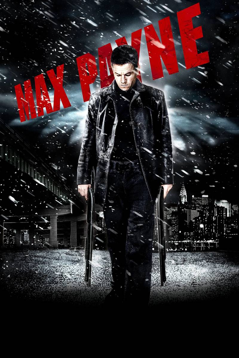 Poster chính thức của phim Phim Hình Sự, Phim Hành Động "Lửa Hận Thù" (Max Payne - 2008), với sự tham gia của diễn viên Mark Wahlberg và Mila Kunis.