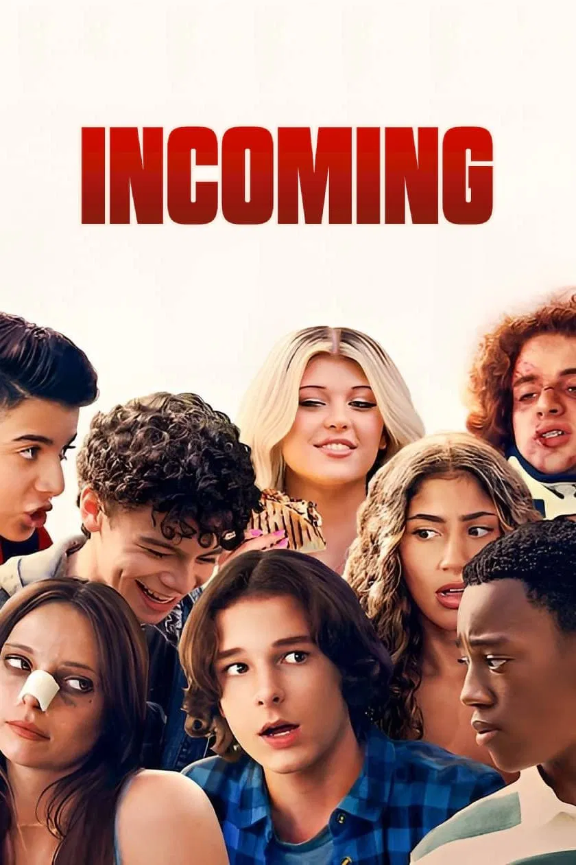 Poster chính thức của phim Phim Hài "Lứa mới" (Incoming - 2024), với sự tham gia của diễn viên Mason Thames và Ramon Reed.