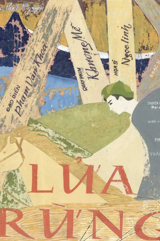 Poster chính thức của phim Phim Chiến Tranh "Lửa Rừng" (Fire in the Woods - 1966), với sự tham gia của diễn viên Trà Giang và Thinh Trinh.