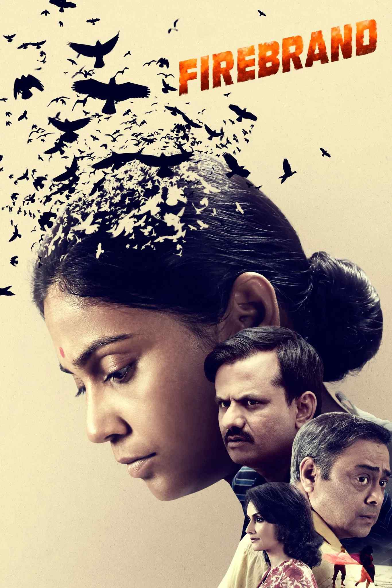 Poster chính thức của phim Phim Tâm Lý "Lửa trong tim" (Firebrand - 2019), với sự tham gia của diễn viên Usha Jadhav và Sachin Khedekar.
