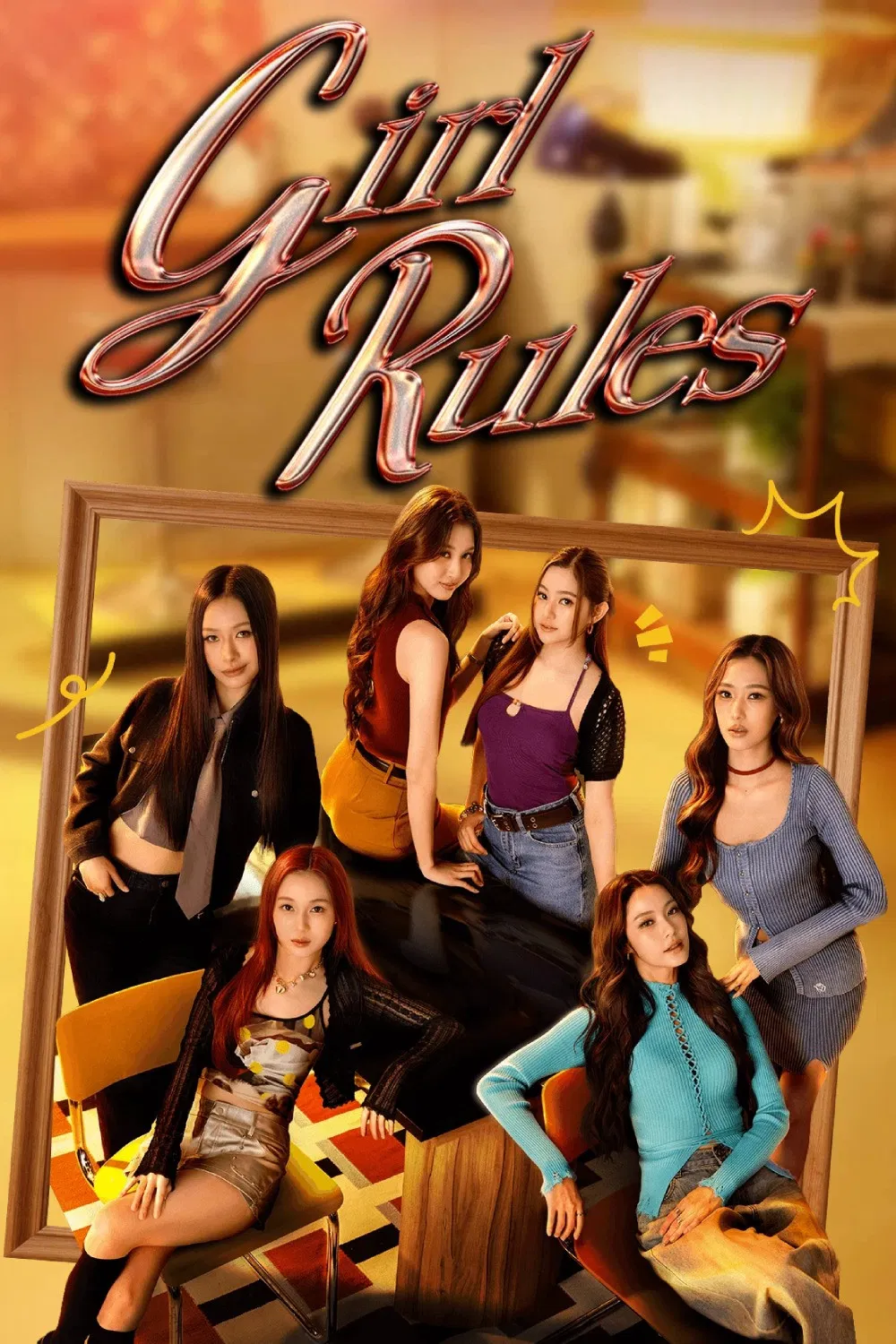 Poster chính thức của phim Phim Tâm Lý "Luật Cấm Yêu Em" (Girl Rules - 2026), với sự tham gia của diễn viên Tipnaree Weerawatnodom và Film Rachanun Mahawan.