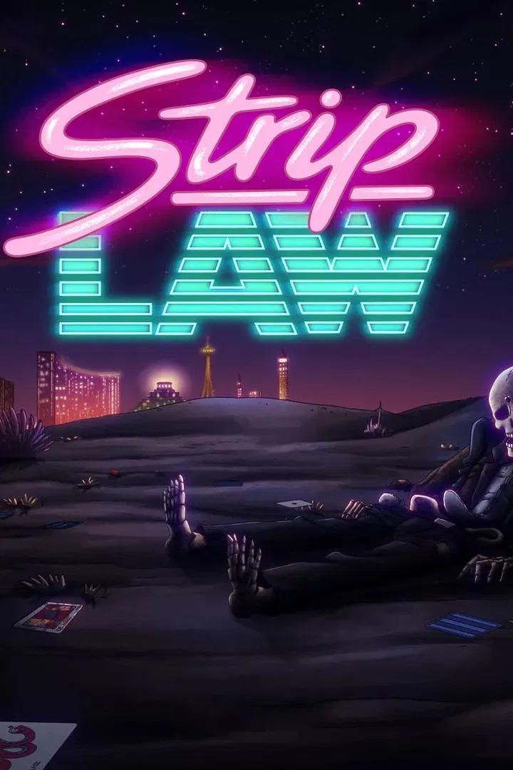 Poster chính thức của phim Phim Hoạt Hình, Phim Hài "Luật lệ của Las Vegas" (Strip Law - 2026), với sự tham gia của diễn viên Adam Scott và Janelle James.