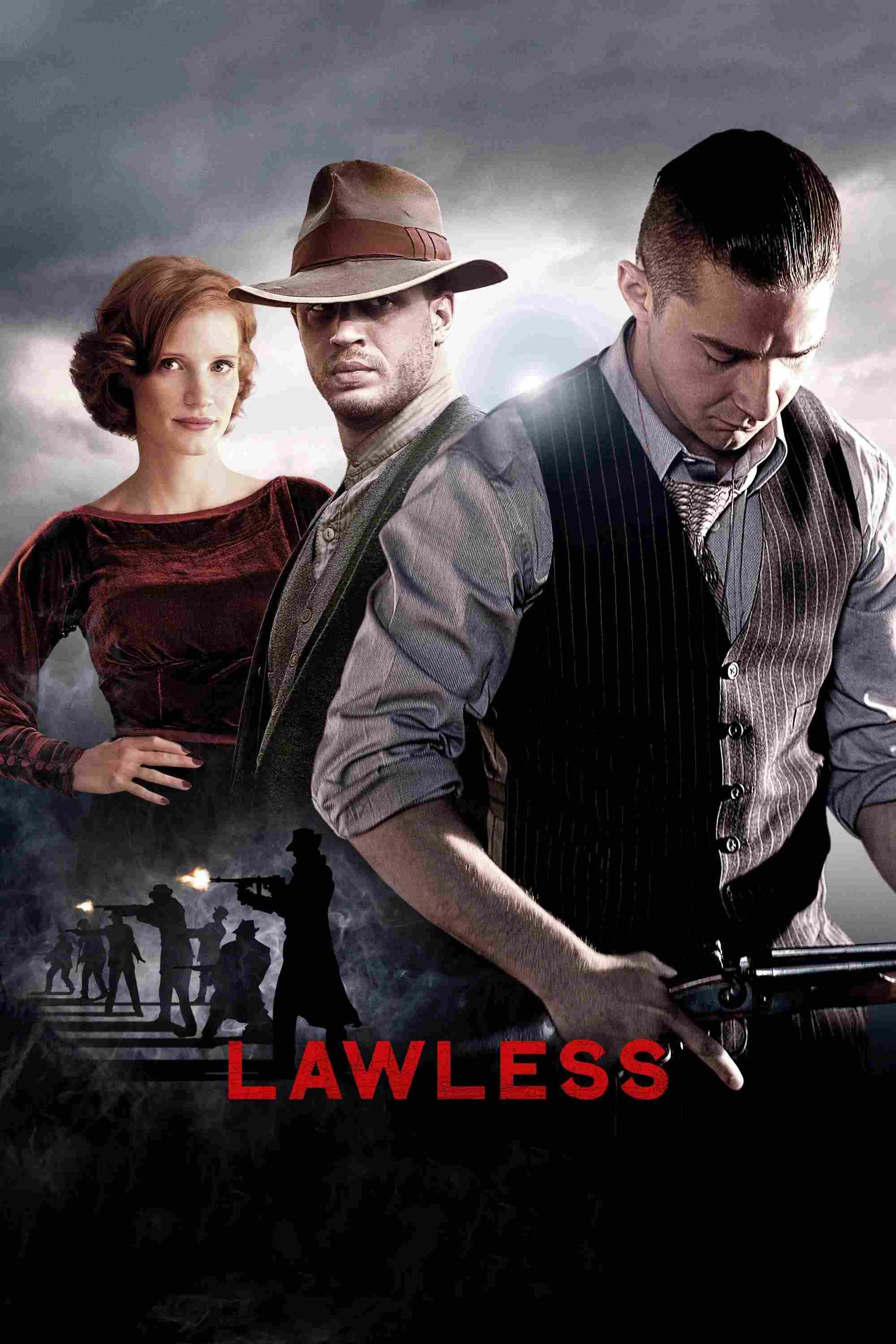 Poster chính thức của phim Phim Hình Sự, Phim Tâm Lý "Luật Rừng" (Lawless - 2012), với sự tham gia của diễn viên Shia LaBeouf và Tom Hardy.