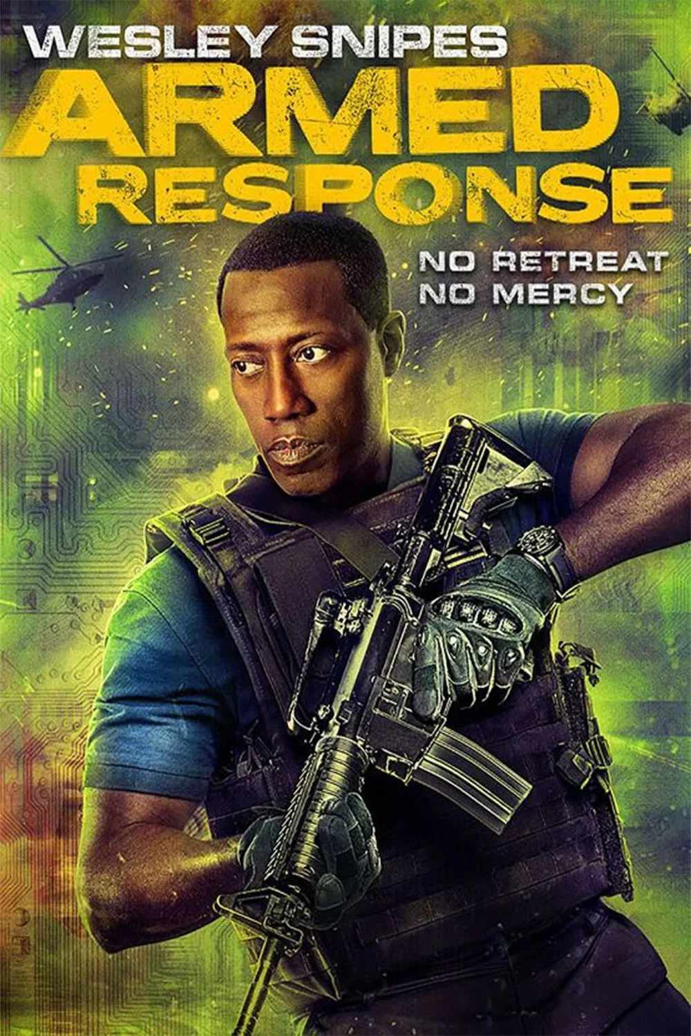Poster chính thức của phim Phim Hành Động, Phim Kinh Dị "Lực Lượng Phản Ứng" (Armed Response - 2017), với sự tham gia của diễn viên Wesley Snipes và Anne Heche.