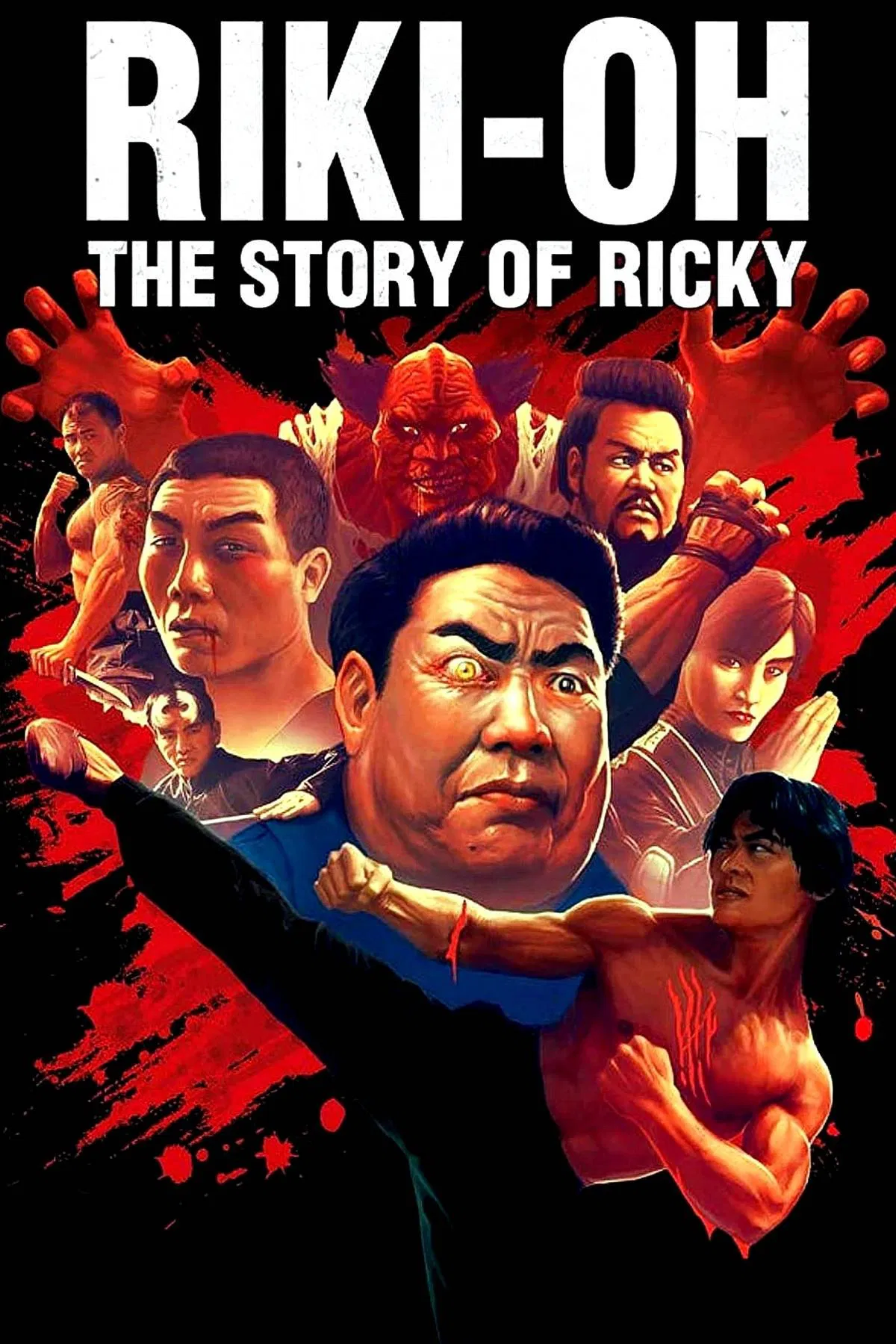 Poster chính thức của phim Phim Hành Động, Phim Hình Sự "Lực Vương: Cú Đấm Máu" (Riki-Oh: The Story of Ricky - 1991), với sự tham gia của diễn viên Phàn Thiếu Hoàng và Fan Mei-Sheng.