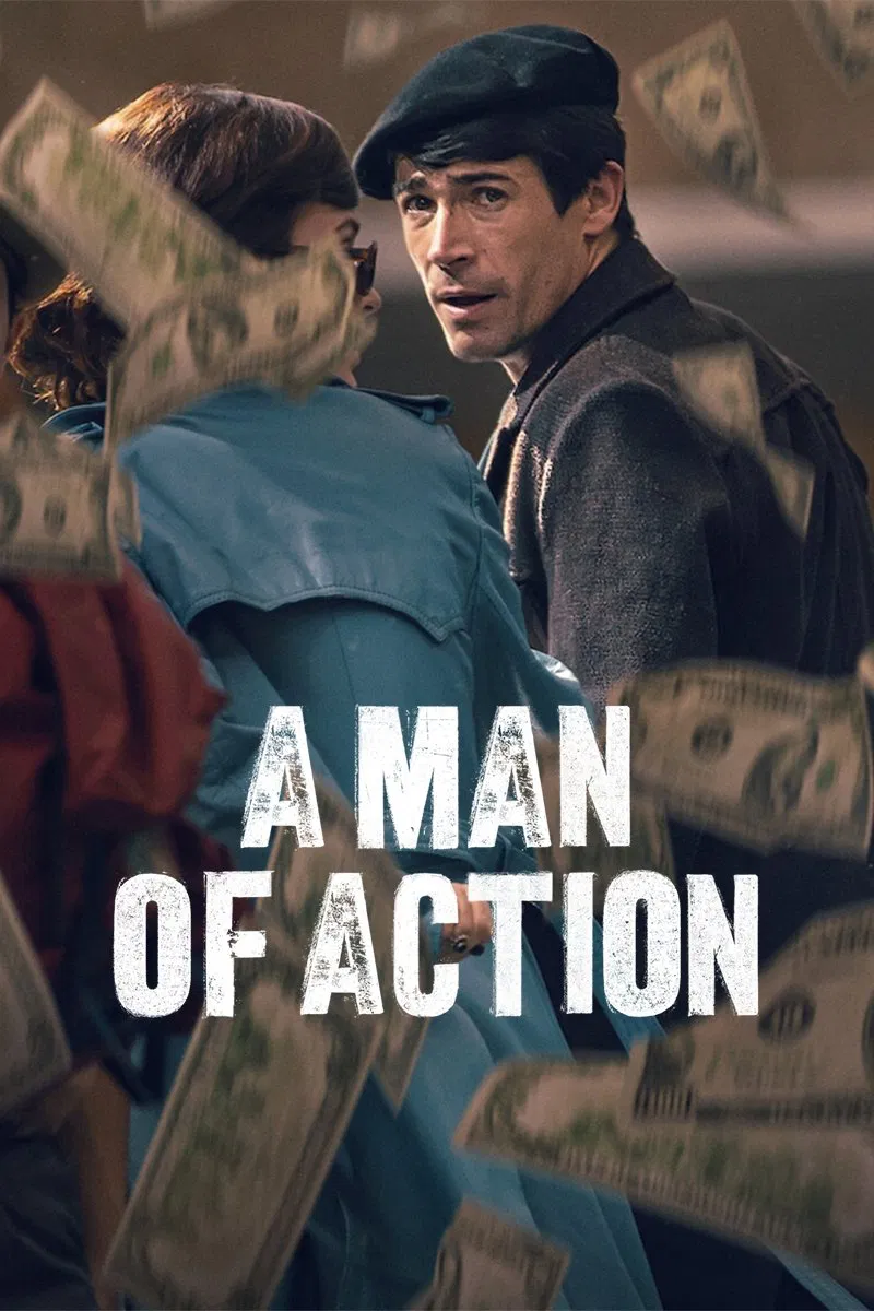 Poster chính thức của phim Phim Tâm Lý, Phim Lịch Sử "Lucio Urtubia: Con người hành động" (A Man of Action - 2022), với sự tham gia của diễn viên Juan José Ballesta và Miki Esparbé.