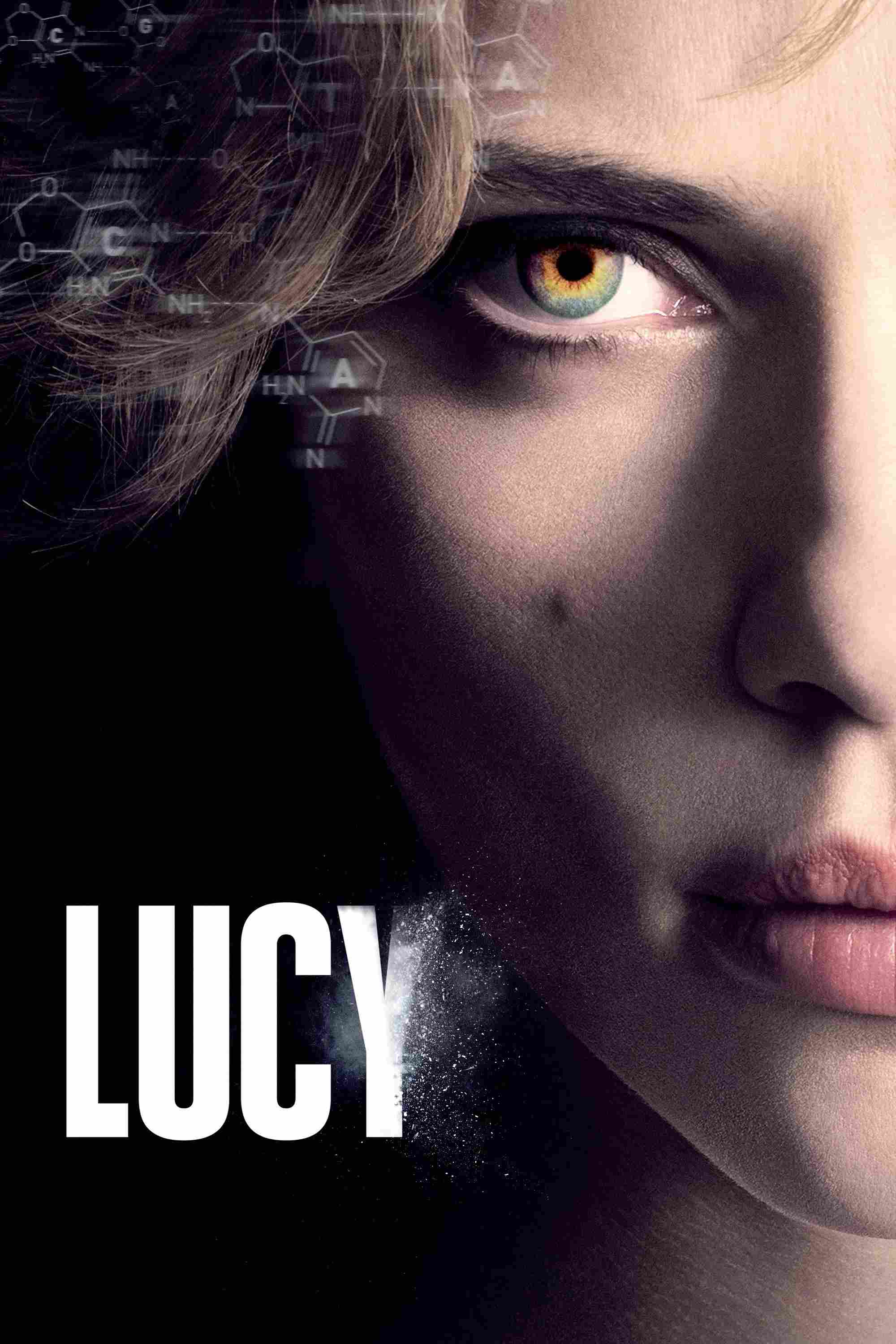 Poster chính thức của phim Phim Hành Động, Phim Viễn Tưởng "Lucy" (Lucy - 2014), với sự tham gia của diễn viên Scarlett Johansson và Morgan Freeman.