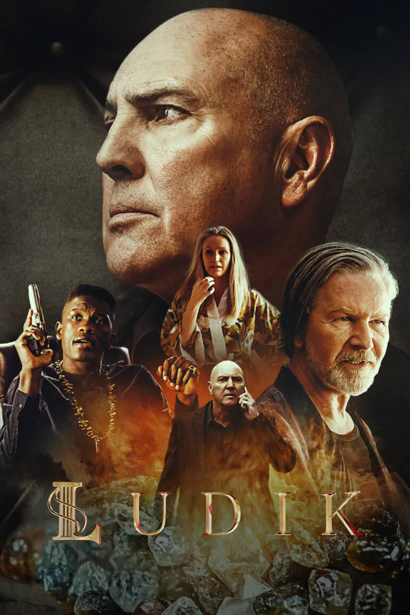 Poster chính thức của phim Phim Hình Sự, Phim Tâm Lý "Ludik" (Ludik - 2022), với sự tham gia của diễn viên Arnold Vosloo và Lea Vivier.