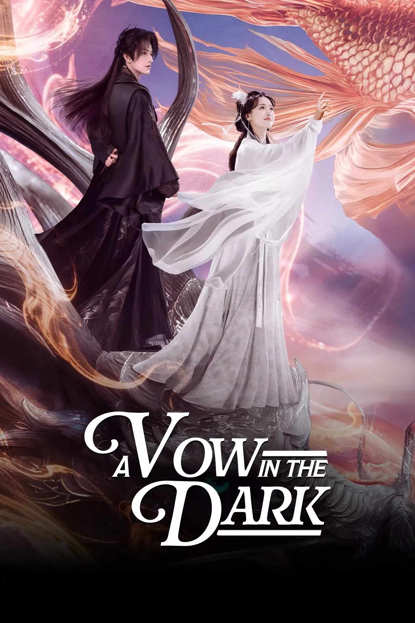 Poster chính thức của phim Phim Tâm Lý "Luyến Luyến Phong Lăng Độ" (A Vow in the Dark - 2025), với sự tham gia của diễn viên Lăng Mỹ Sỹ và Hoàng Hựu Thiên.