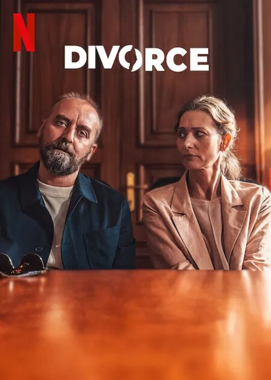 Poster chính thức của phim Phim Hài, Phim Tâm Lý "Ly Hôn" (Divorce - 2024), với sự tham gia của diễn viên Magdalena Popławska và Wojciech Mecwaldowski.