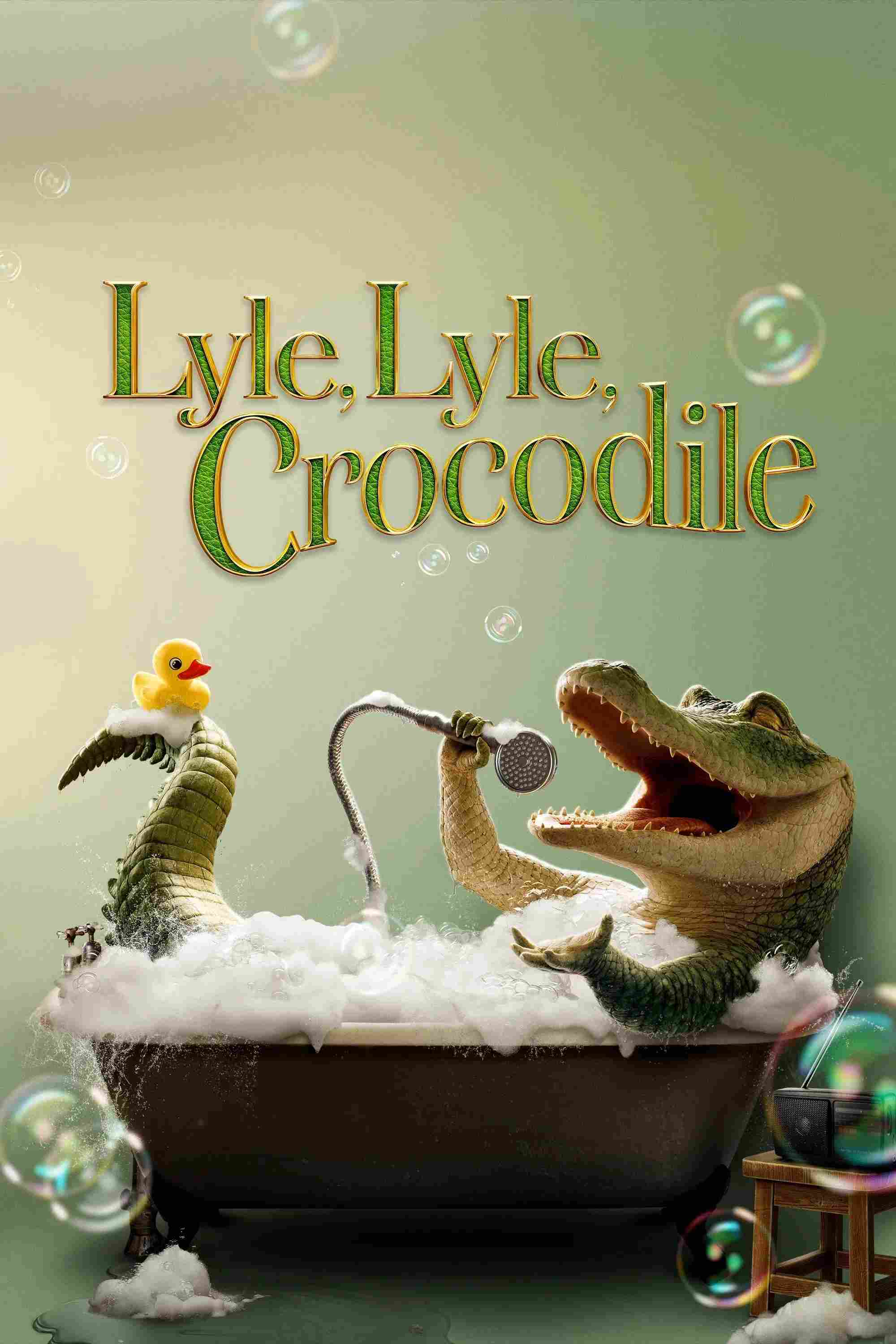 Poster chính thức của phim Phim Hài, Phim Gia Đình "Lyle, Chú Cá Sấu Biết Hát" (Lyle, Lyle, Crocodile - 2022), với sự tham gia của diễn viên Shawn Mendes và Winslow Fegley.