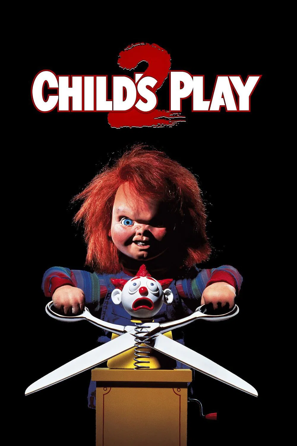 Poster chính thức của phim Phim Kinh Dị, Phim Giật Gân "Ma Búp Bê 2" (Child's Play 2 - 1990), với sự tham gia của diễn viên Alex Vincent và Brad Dourif.