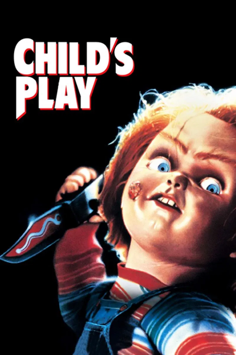 Poster chính thức của phim Phim Kinh Dị "Ma Búp Bê" (Child's Play - 1988), với sự tham gia của diễn viên Alex Vincent và Brad Dourif.