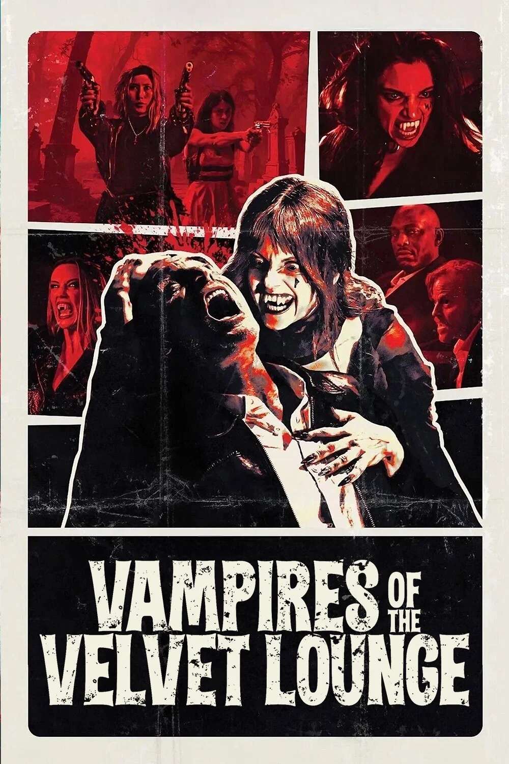 Poster chính thức của phim Phim Hài, Phim Kinh Dị "Ma cà rồng của Velvet Lounge" (Vampires of the Velvet Lounge - 2026), với sự tham gia của diễn viên Mena Suvari và Dichen Lachman.