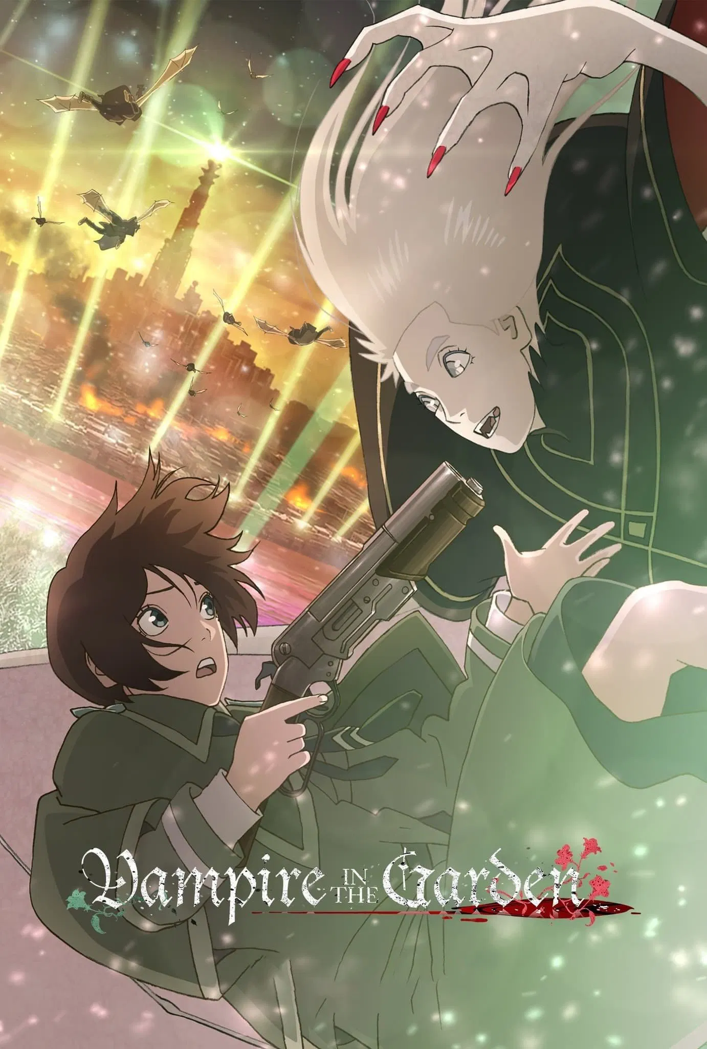 Poster chính thức của phim Phim Hoạt Hình, Phim Tâm Lý "Ma Cà Rồng Trong Khu Vườn" (Vampire in the Garden - 2022), với sự tham gia của diễn viên Megumi Han và Yu Kobayashi.