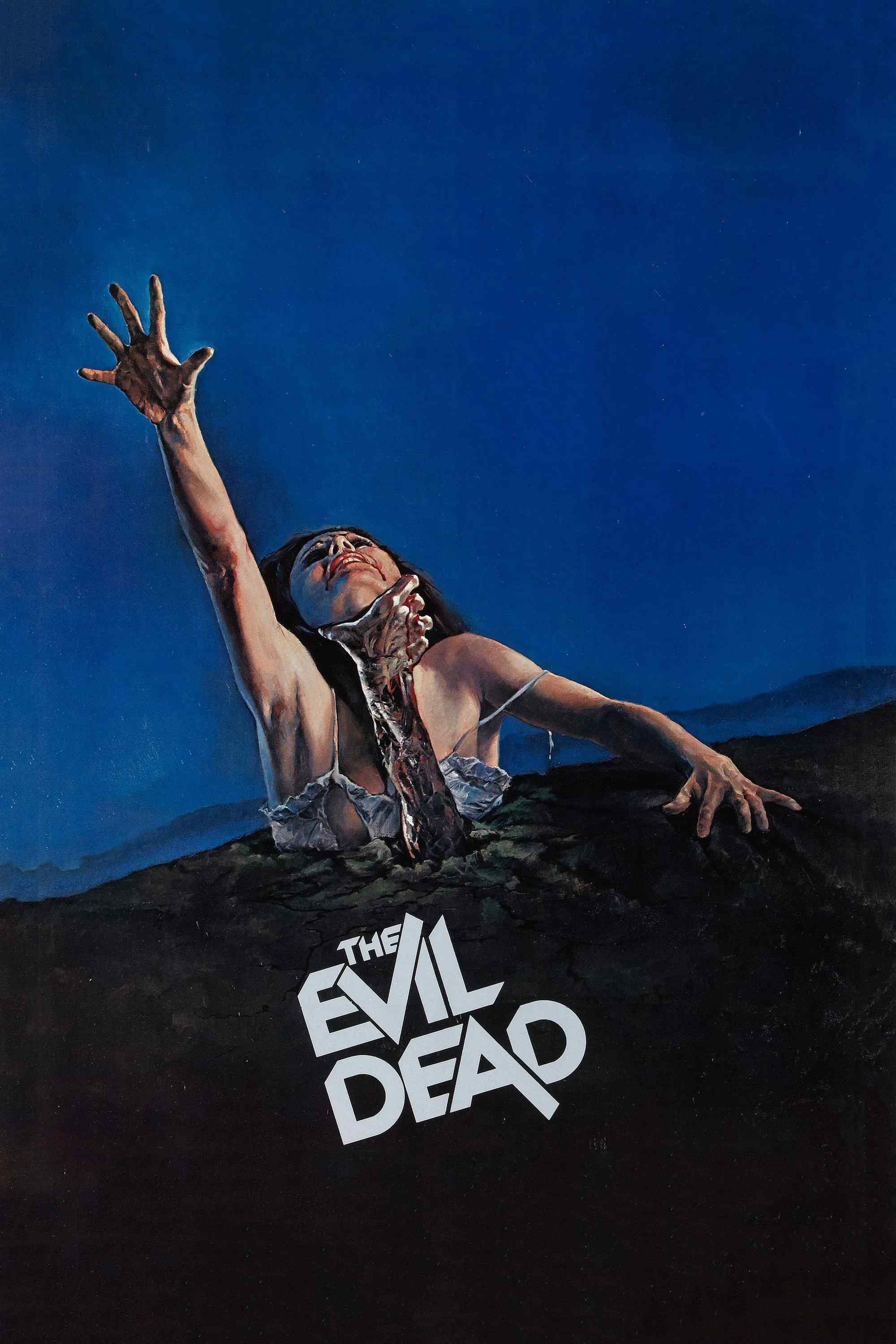 Poster chính thức của phim Phim Kinh Dị "Ma Cây" (The Evil Dead - 1981), với sự tham gia của diễn viên Bruce Campbell và Ellen Sandweiss.