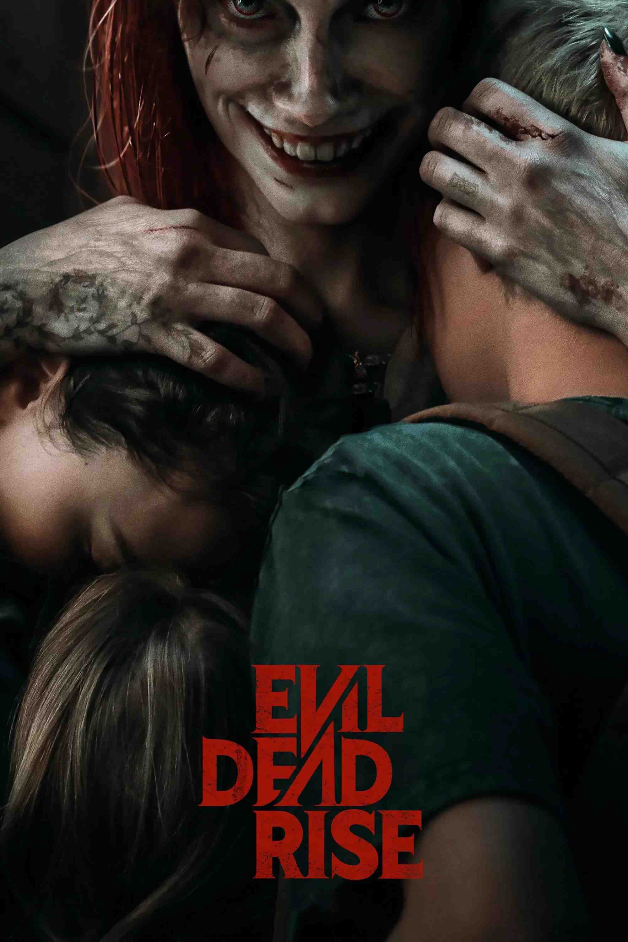 Poster chính thức của phim Phim Kinh Dị, Phim Giật Gân "Ma Cây Trỗi Dậy" (Evil Dead Rise - 2023), với sự tham gia của diễn viên Lily Sullivan và Alyssa Sutherland.