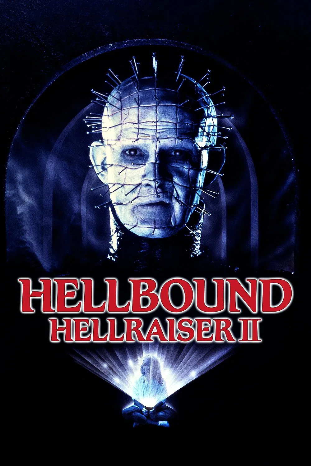 Poster chính thức của phim Phim Kinh Dị, Phim Giật Gân "Ma Đinh 2" (Hellbound: Hellraiser II - 1988), với sự tham gia của diễn viên Ashley Laurence và Clare Higgins.