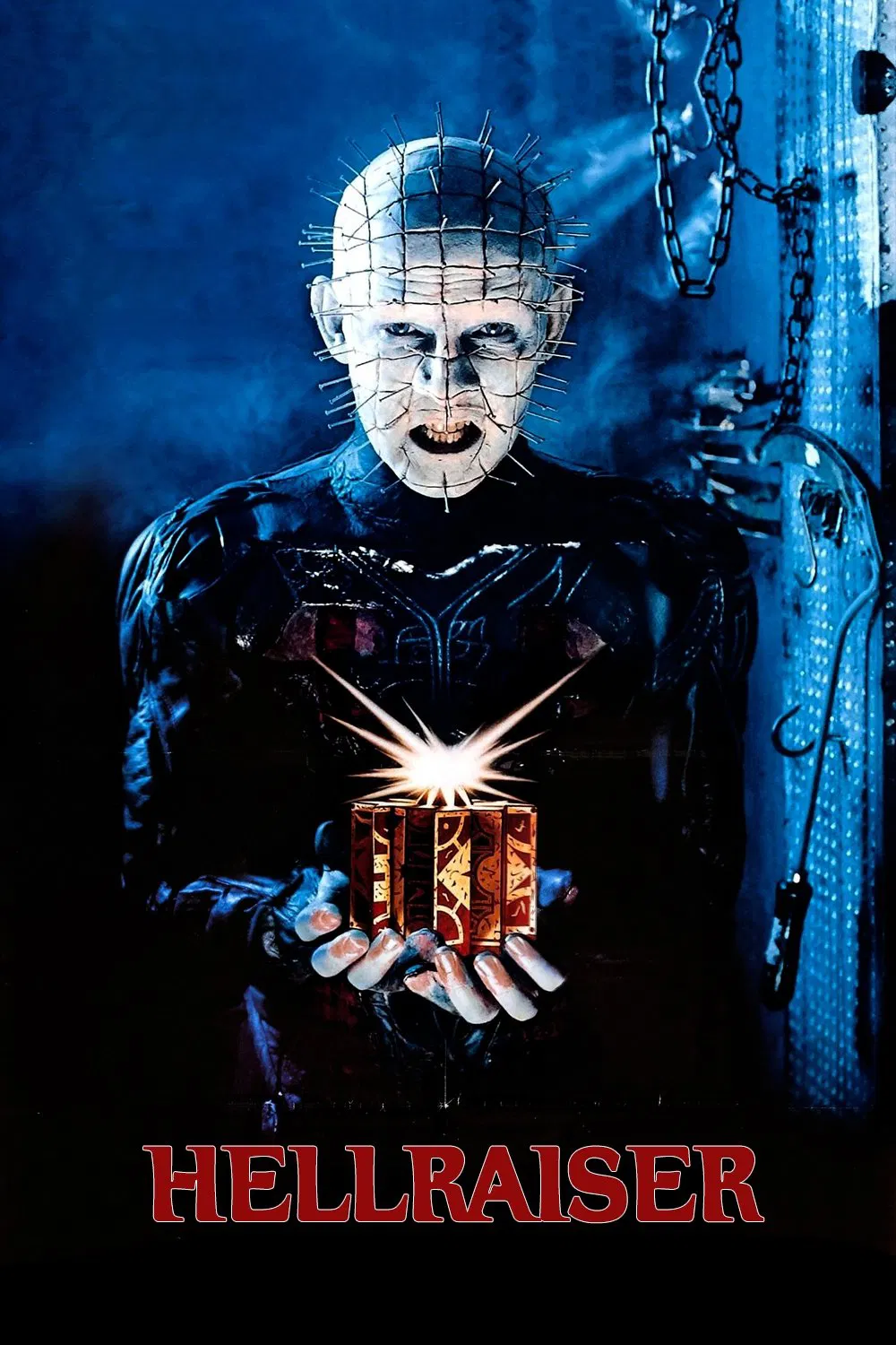 Poster chính thức của phim Phim Kinh Dị, Phim Giật Gân "Ma Đinh" (Hellraiser - 1987), với sự tham gia của diễn viên Andrew Robinson và Clare Higgins.