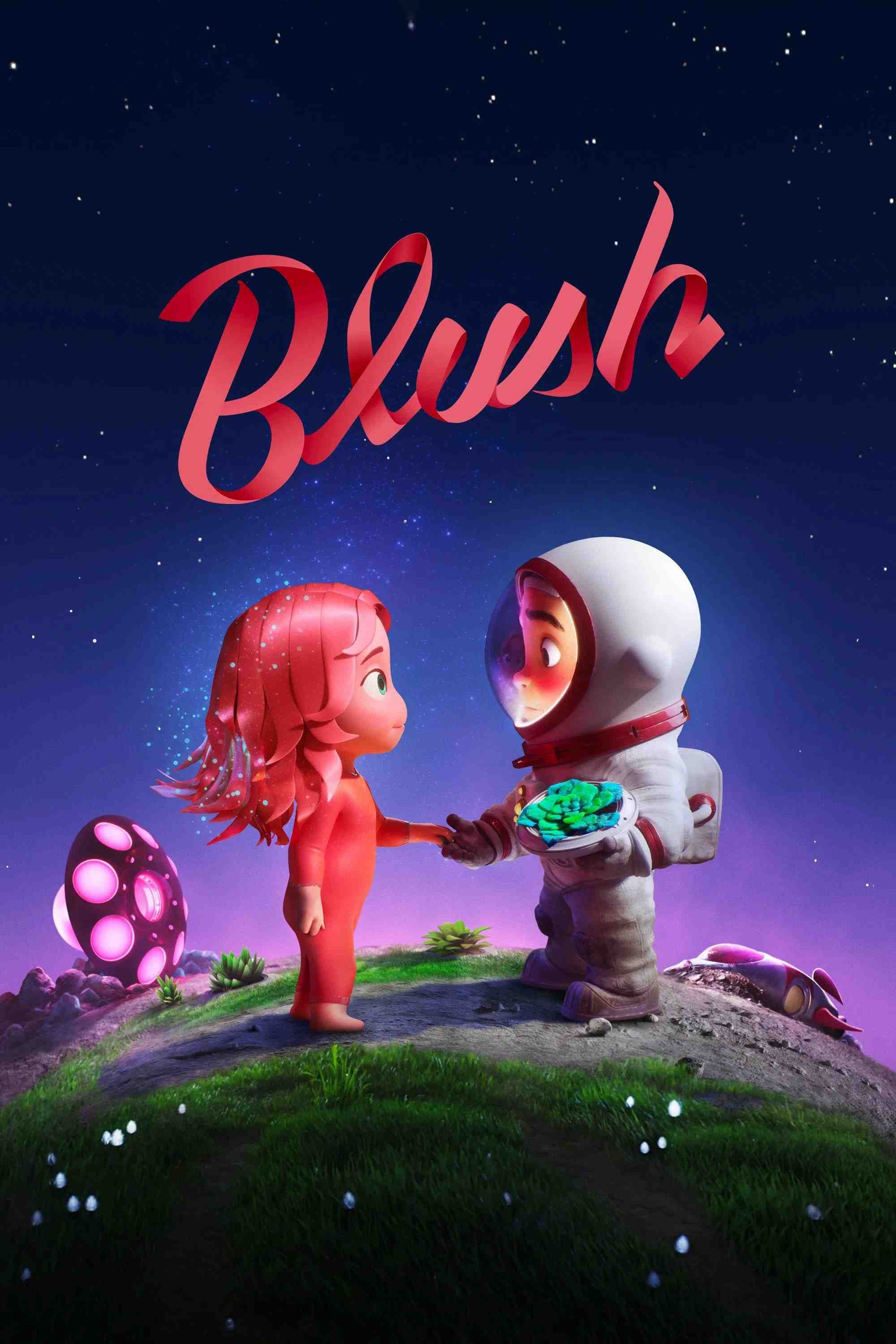 Poster chính thức của phim Phim Hoạt Hình, Phim Tình Cảm "Má Hồng" (Blush - 2021).