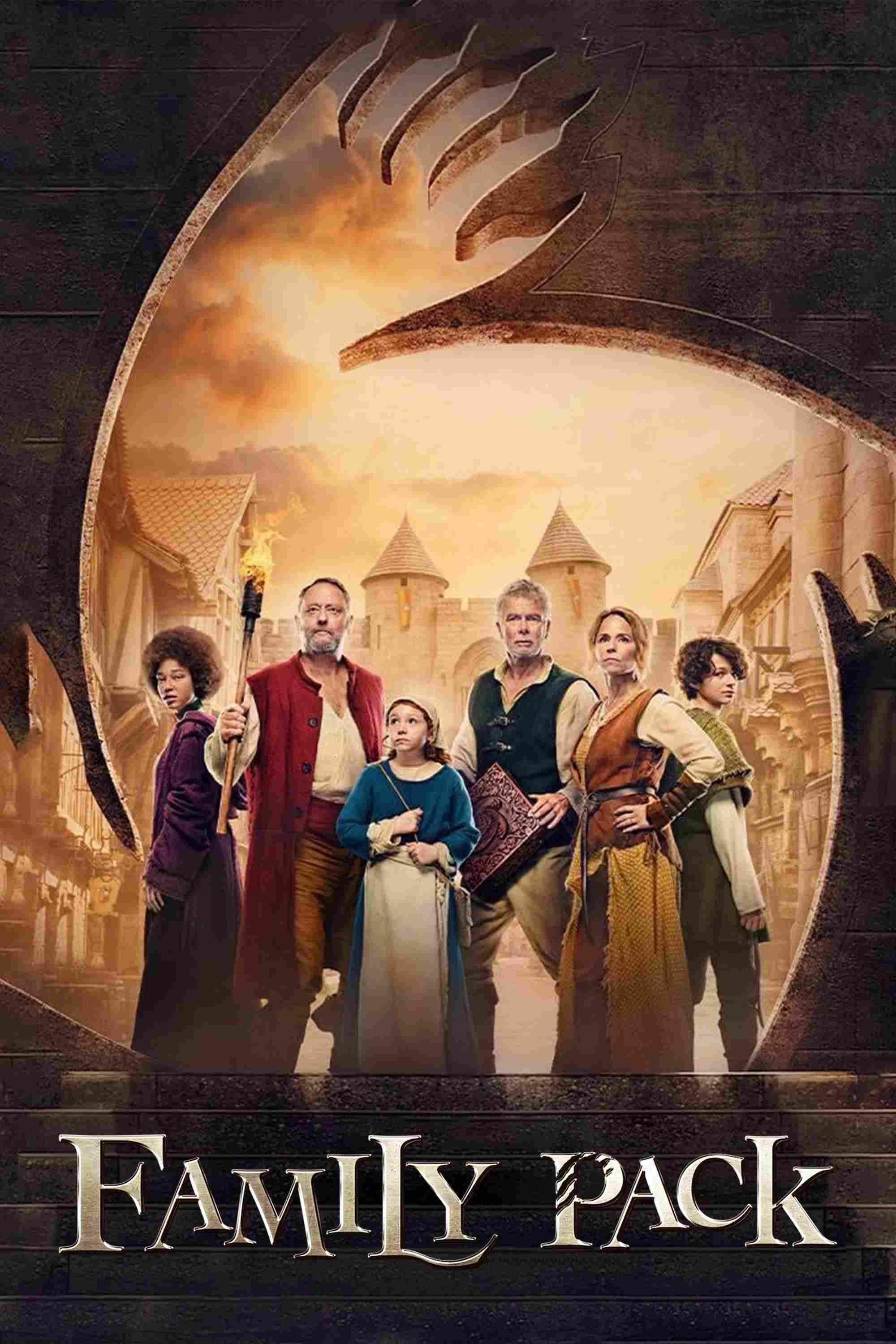 Poster chính thức của phim Phim Phiêu Lưu, Phim Hài "Ma sói" (Family Pack - 2024), với sự tham gia của diễn viên Franck Dubosc và Jean Reno.