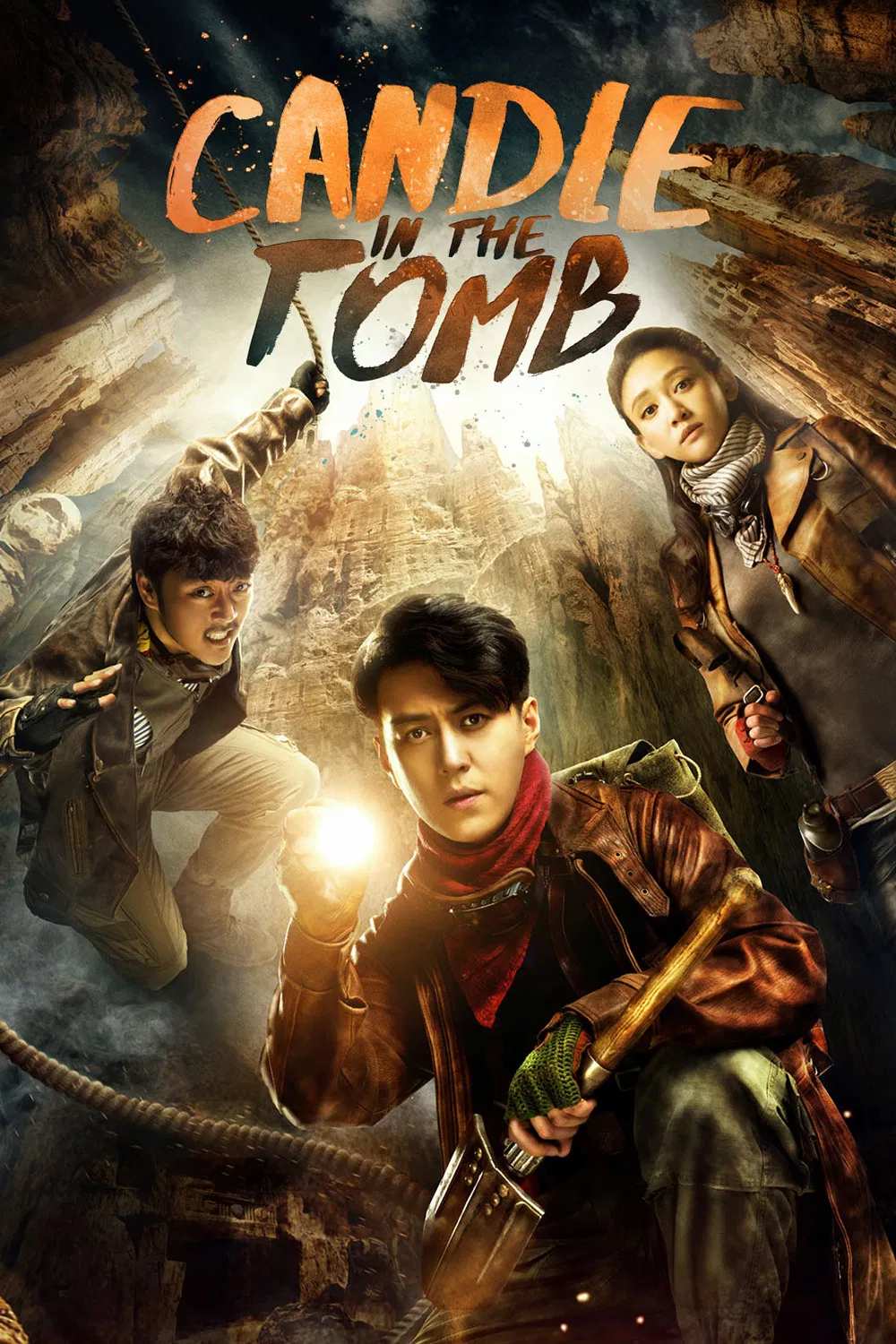 Poster chính thức của phim Phim Hành Động & Phiêu Lưu, Phim Tâm Lý "Ma Thổi Đèn: Tinh Tuyệt Cổ Thành" (Candle in the Tomb - 2016), với sự tham gia của diễn viên Jin Dong và Trần Kiều Ân.