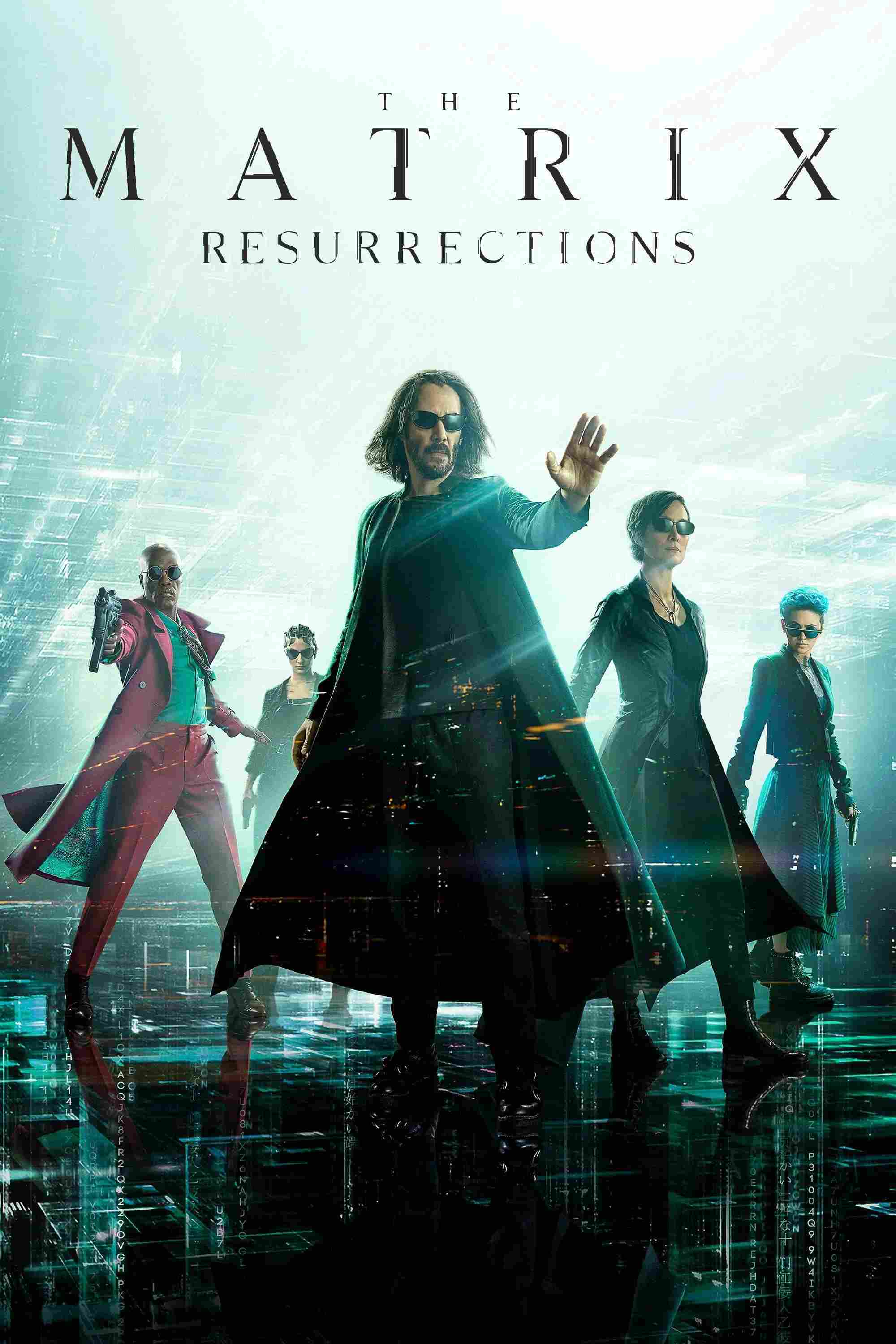 Poster chính thức của phim Phim Viễn Tưởng, Phim Hành Động "Ma Trận: Hồi Sinh" (The Matrix Resurrections - 2021), với sự tham gia của diễn viên Keanu Reeves và Carrie-Anne Moss.
