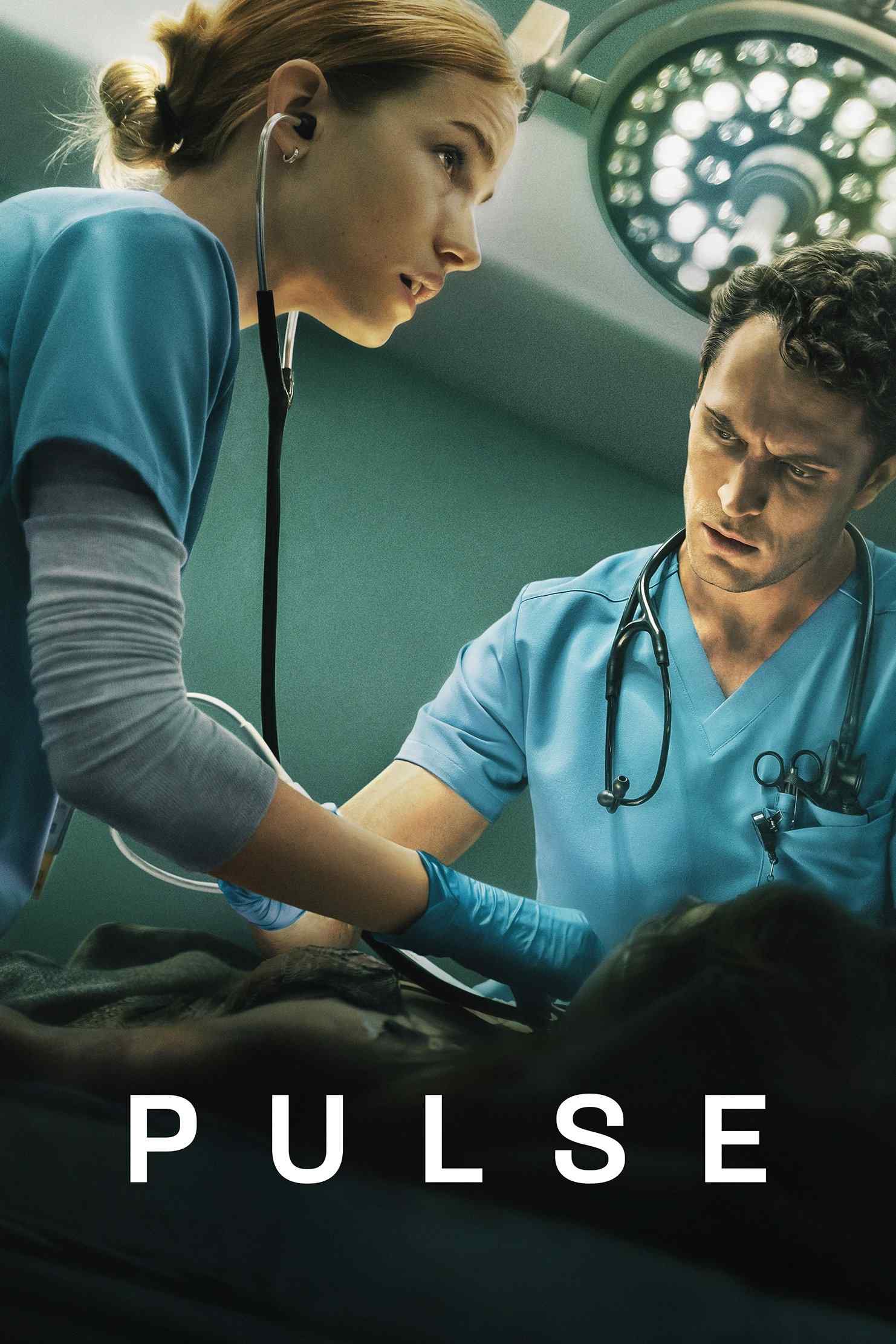 Poster chính thức của phim Phim Tâm Lý "Mạch Sống" (PULSE - 2025), với sự tham gia của diễn viên Willa Fitzgerald và Colin Woodell.
