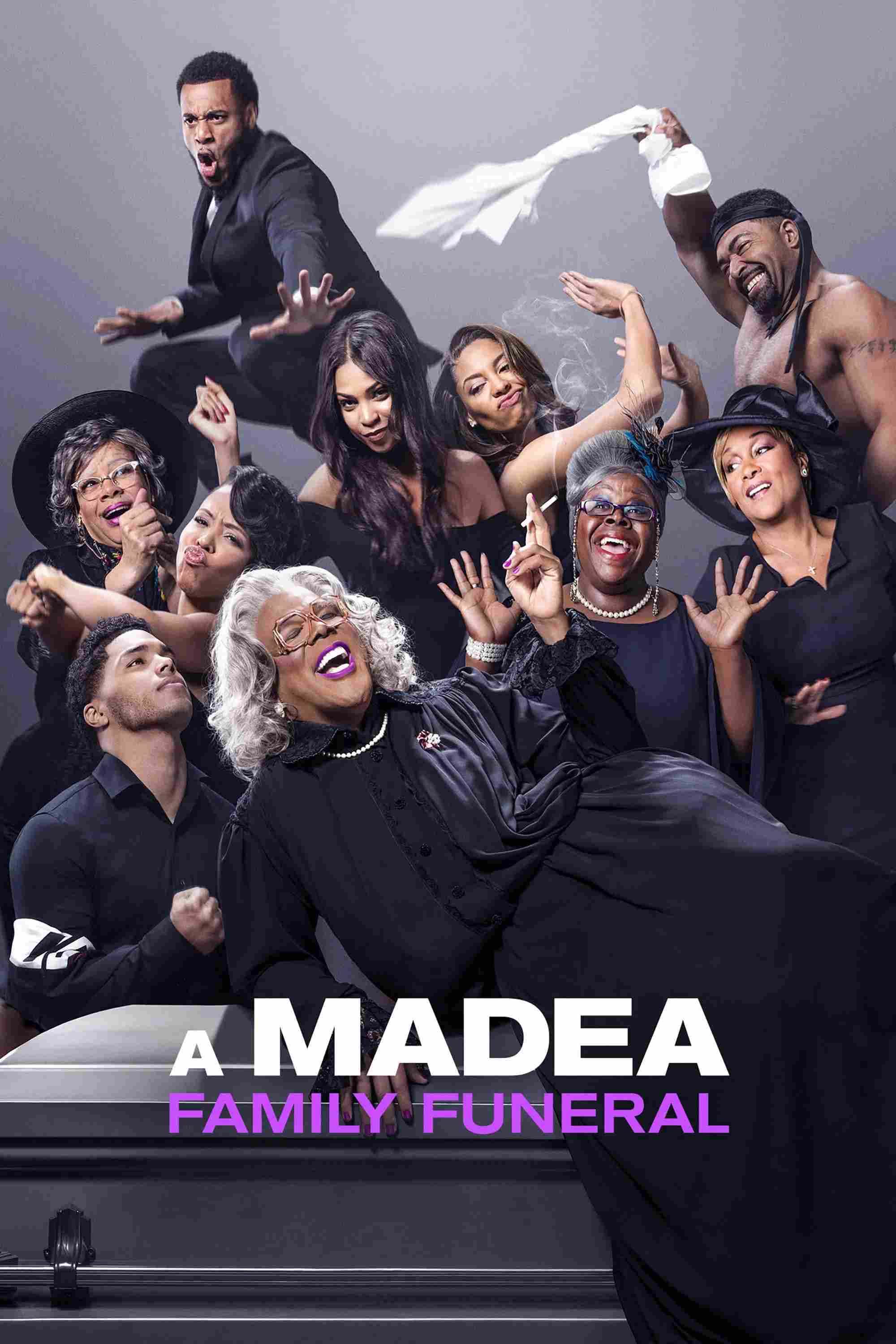 Poster chính thức của phim Phim Hài "Madea: Tang Lễ Gia đình" (A Madea Family Funeral - 2019), với sự tham gia của diễn viên Tyler Perry và Cassi Davis.
