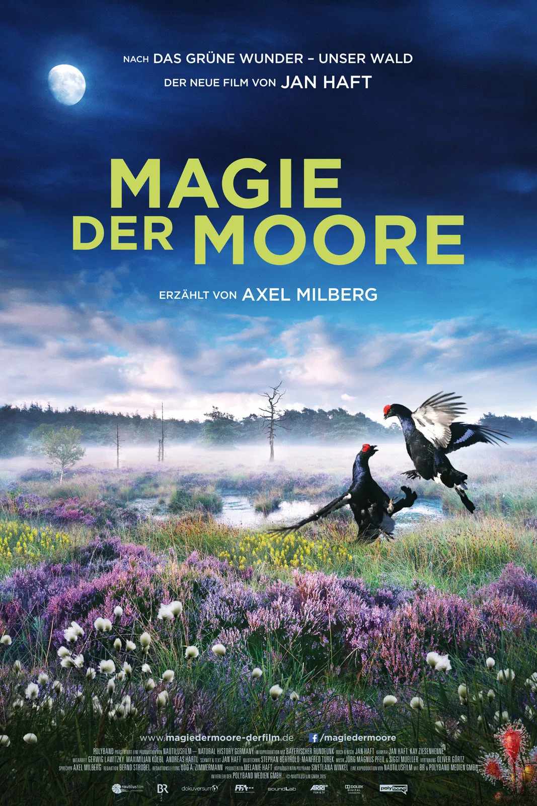 Poster chính thức của phim Phim Tài Liệu "Magie der Moore" (Magie der Moore - 2015), với sự tham gia của diễn viên Axel Milberg.