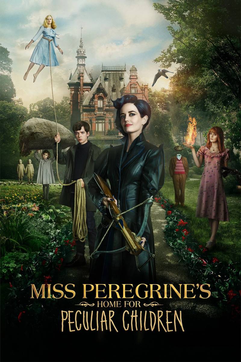 Poster chính thức của phim Phim Giả Tượng, Phim Phiêu Lưu "Mái Ấm Lạ Kỳ Của Cô Peregrine" (Miss Peregrine's Home for Peculiar Children - 2016), với sự tham gia của diễn viên Eva Green và Asa Butterfield.