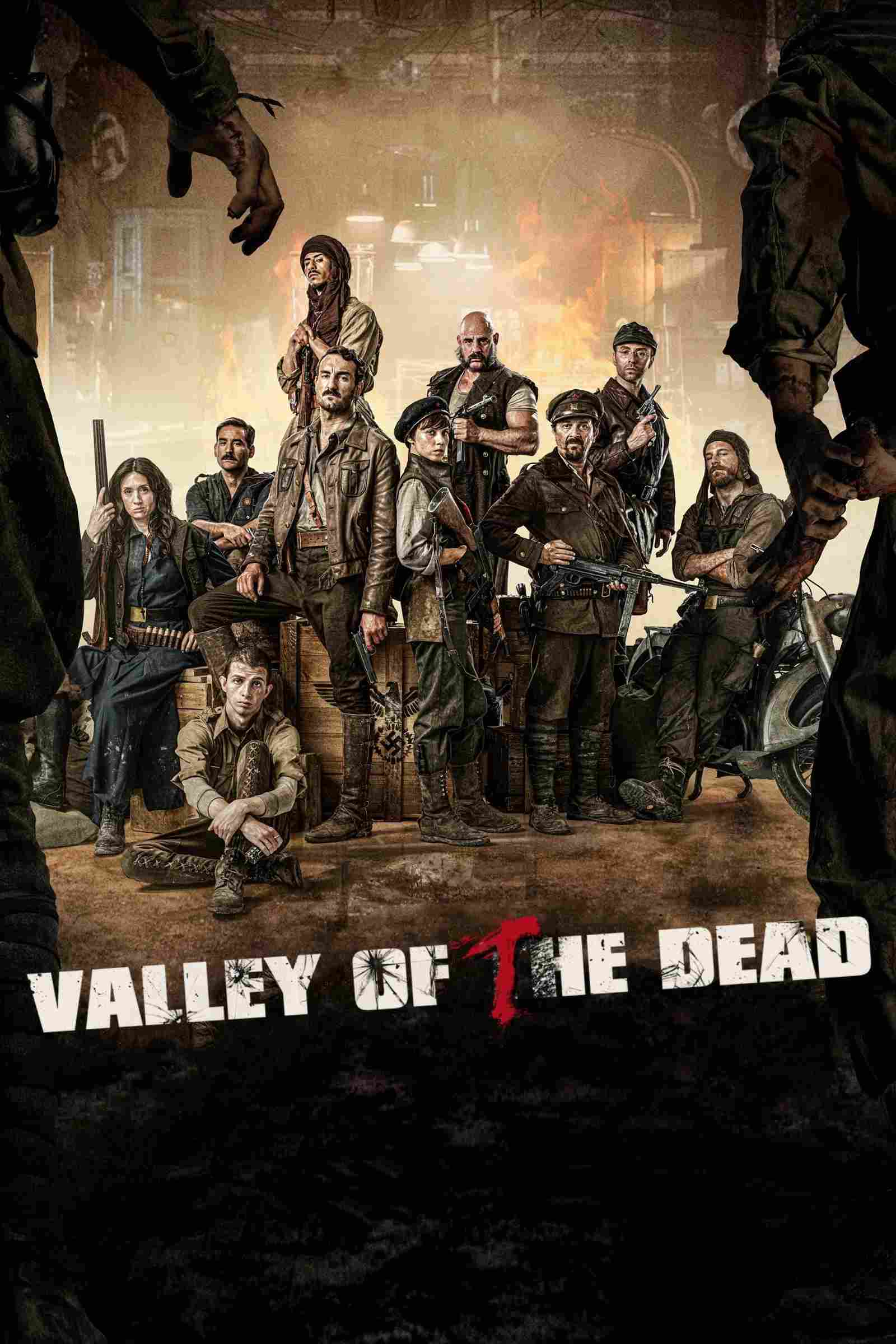 Poster chính thức của phim Phim Hài, Phim Kinh Dị "Malnazidos: Thung Lũng Người Chết" (Valley of the Dead - 2020), với sự tham gia của diễn viên Aura Garrido và Miki Esparbé.