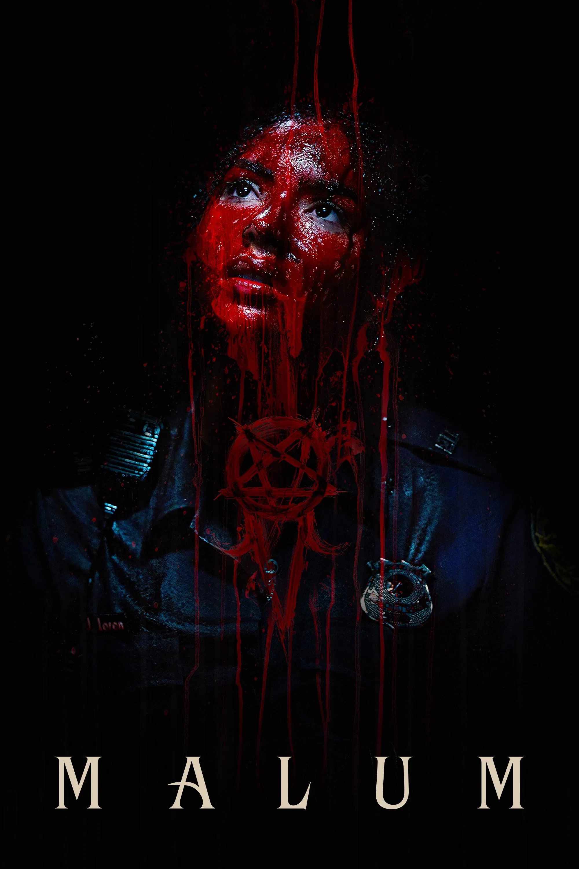 Poster chính thức của phim Phim Kinh Dị "Malum" (Malum - 2023), với sự tham gia của diễn viên Jessica Sula và Candice Coke.