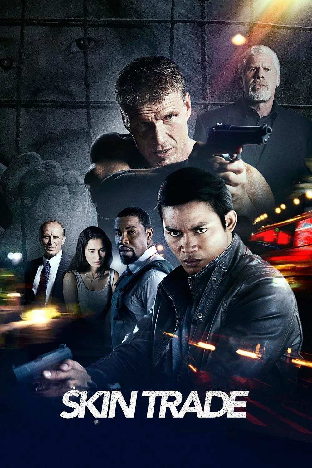 Poster chính thức của phim Phim Giật Gân, Phim Hành Động "Mạng Đổi Mạng" (Skin Trade - 2014), với sự tham gia của diễn viên Dolph Lundgren và Tony Jaa.