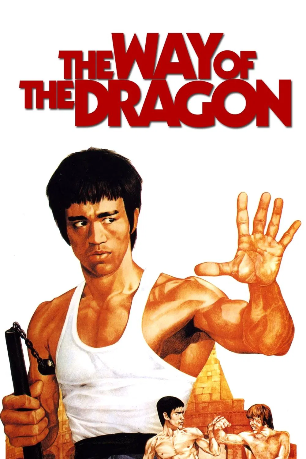 Poster chính thức của phim Phim Hành Động, Phim Hình Sự "Mãnh Long Quá Giang" (The Way of the Dragon - 1972), với sự tham gia của diễn viên Lý Tiểu Long và Nora Miao.