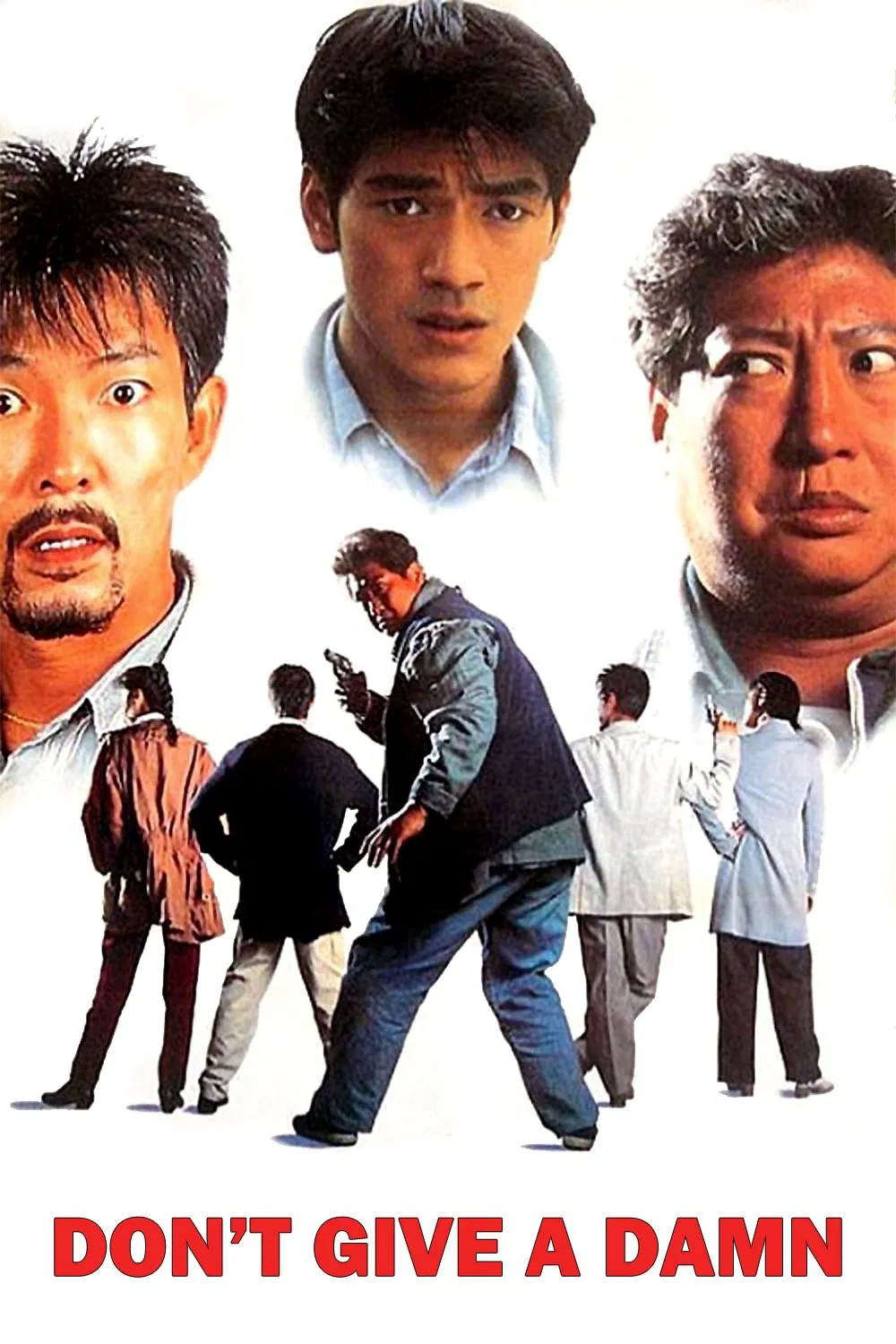 Poster chính thức của phim Phim Hành Động, Phim Hình Sự "Mão Diện Tỉ" (Don't Give a Damn - 1995), với sự tham gia của diễn viên Hồng Kim Bảo và Nguyên Bưu.