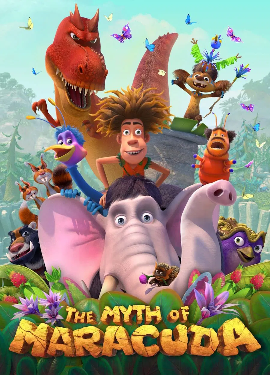 Poster chính thức của phim Phim Gia Đình, Phim Hoạt Hình "Maracuda: Nhóc Quậy Rừng Xanh" (The Myth of Maracuda - 2025), với sự tham gia của diễn viên Prokhor Chekhovskoy và Diomid Vinogradov.